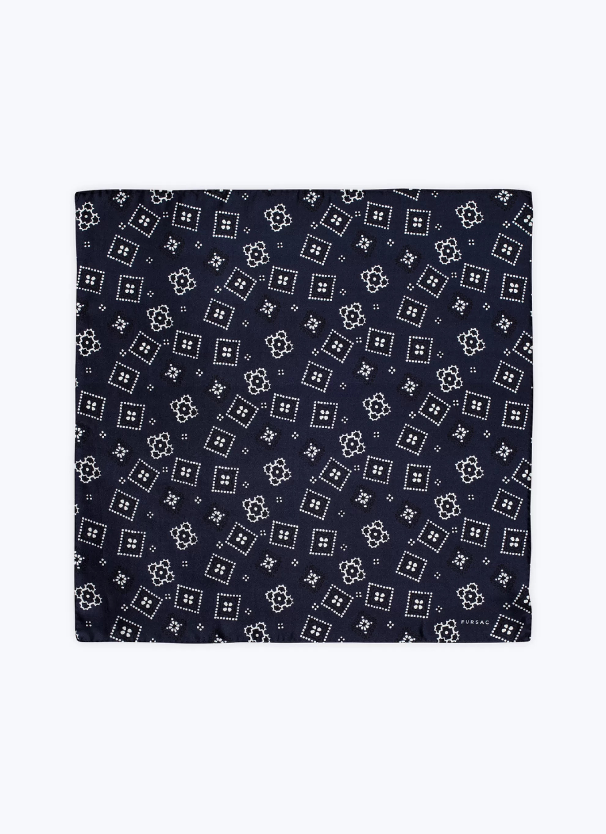 Shop Bandana En Soie Bleu Marine Homme Autres