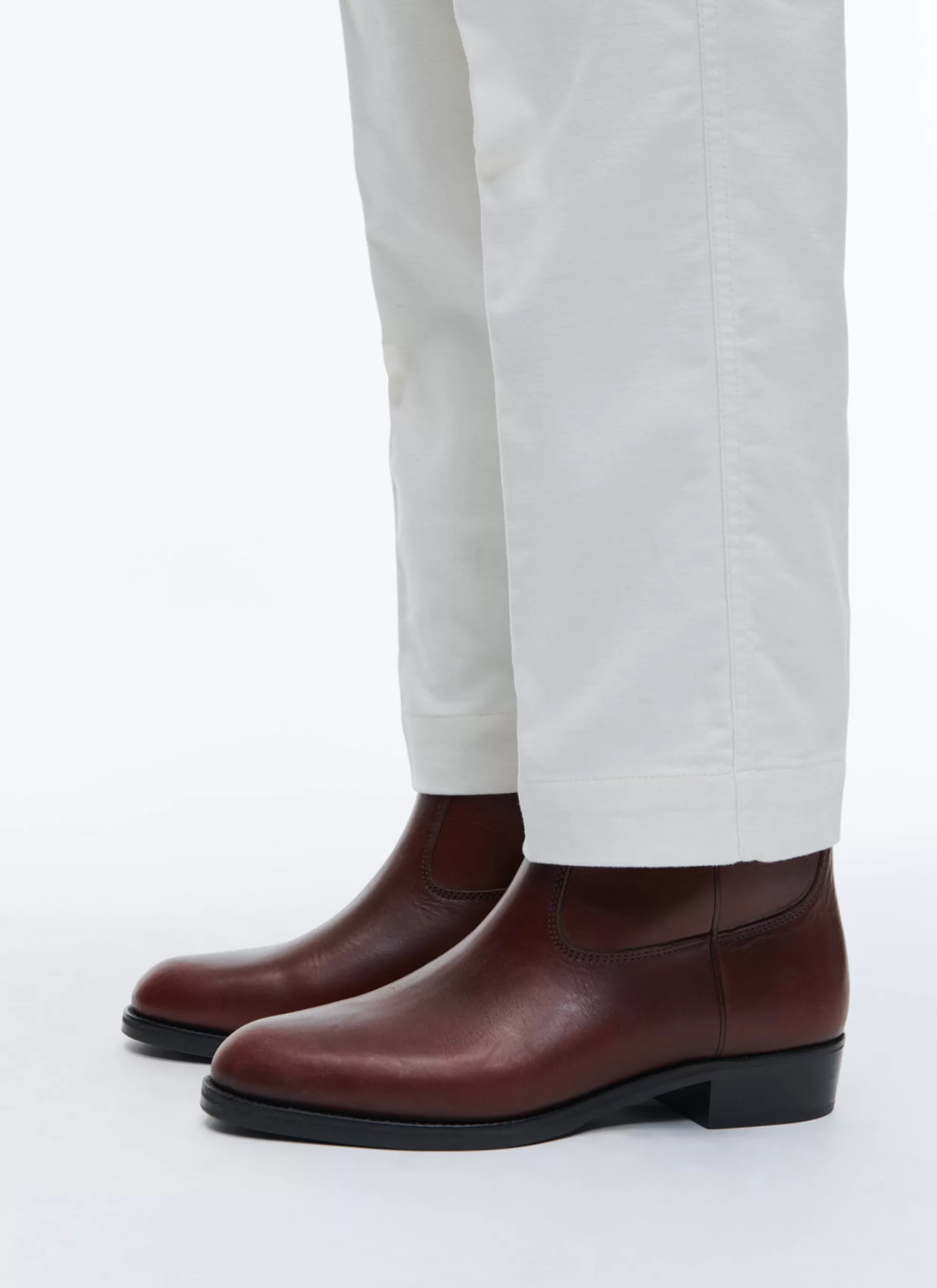Fashion Bottes Style Camarguaises En Croute De Cuir Homme Chaussures