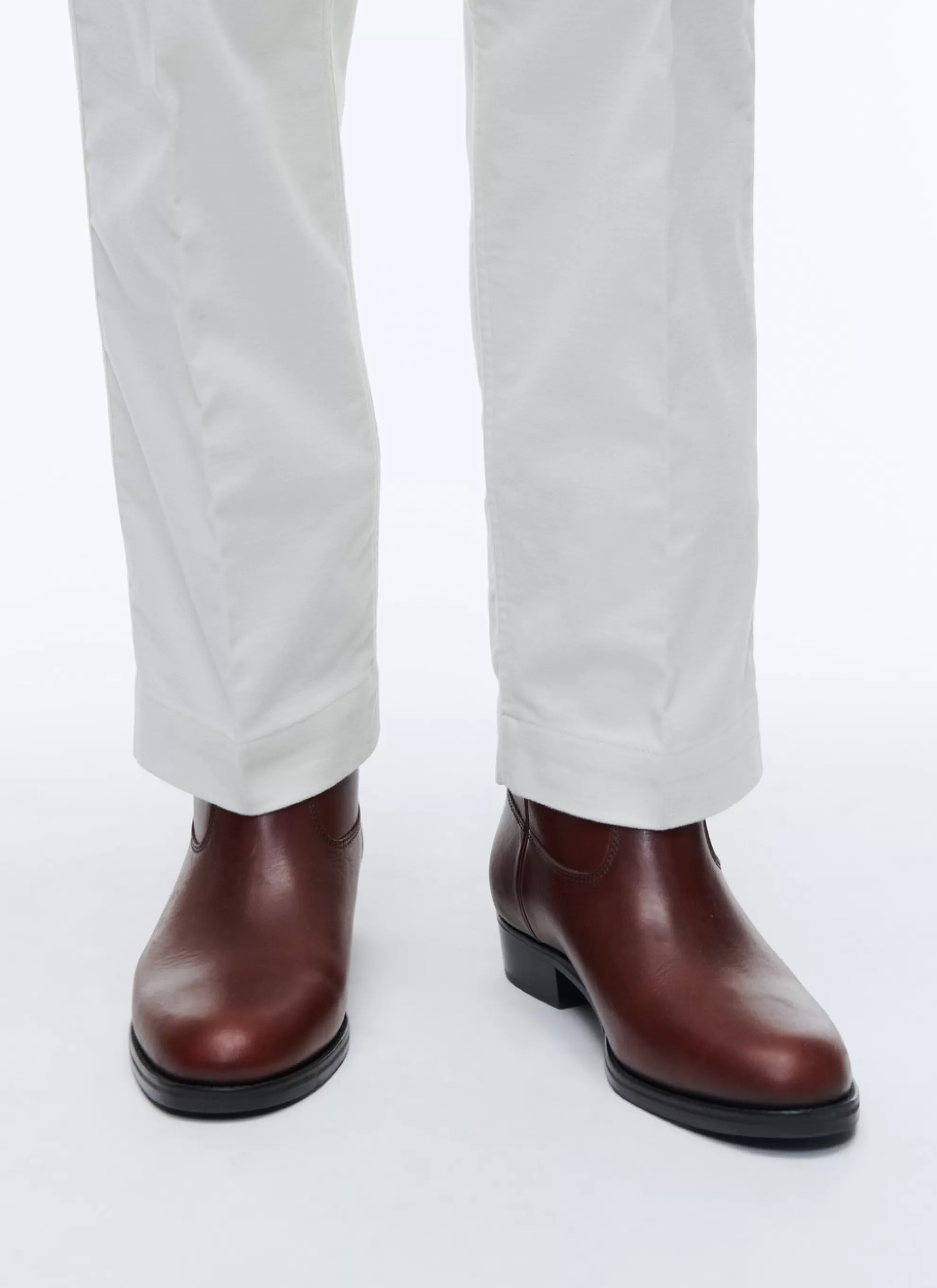 Fashion Bottes Style Camarguaises En Croute De Cuir Homme Chaussures
