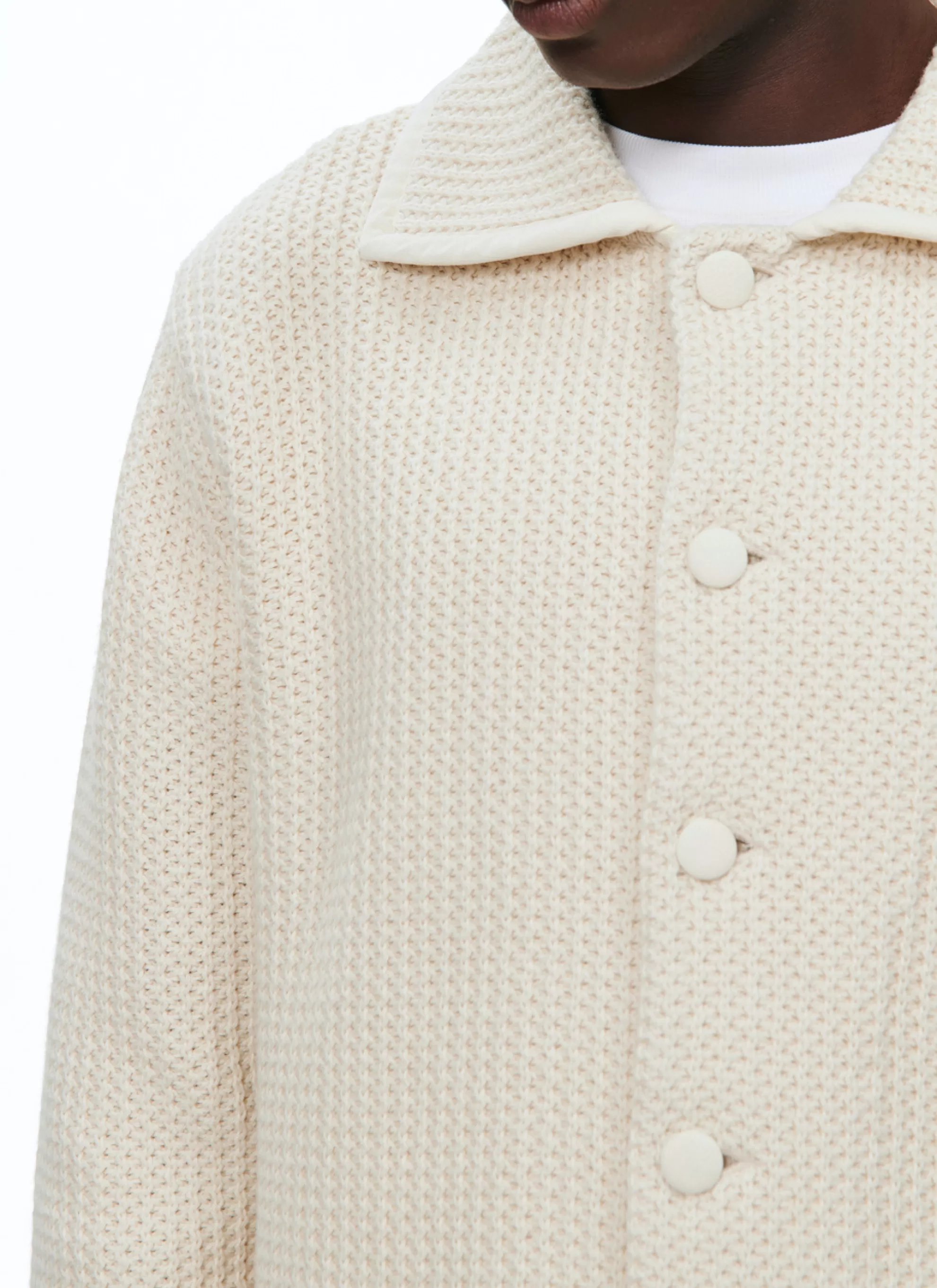 Store Cardigan En Laine Et Coton Homme Pulls