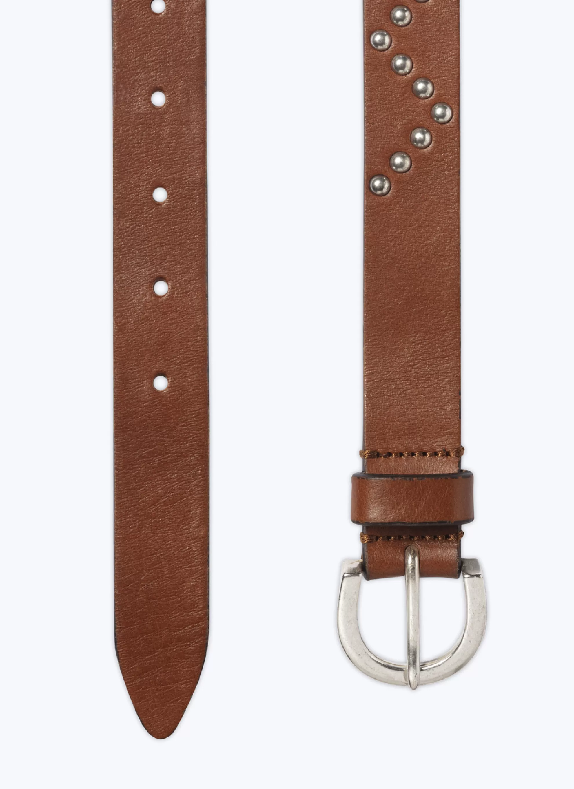 Sale Ceinture A Clous En Cuir De Vachette Homme Ceintures
