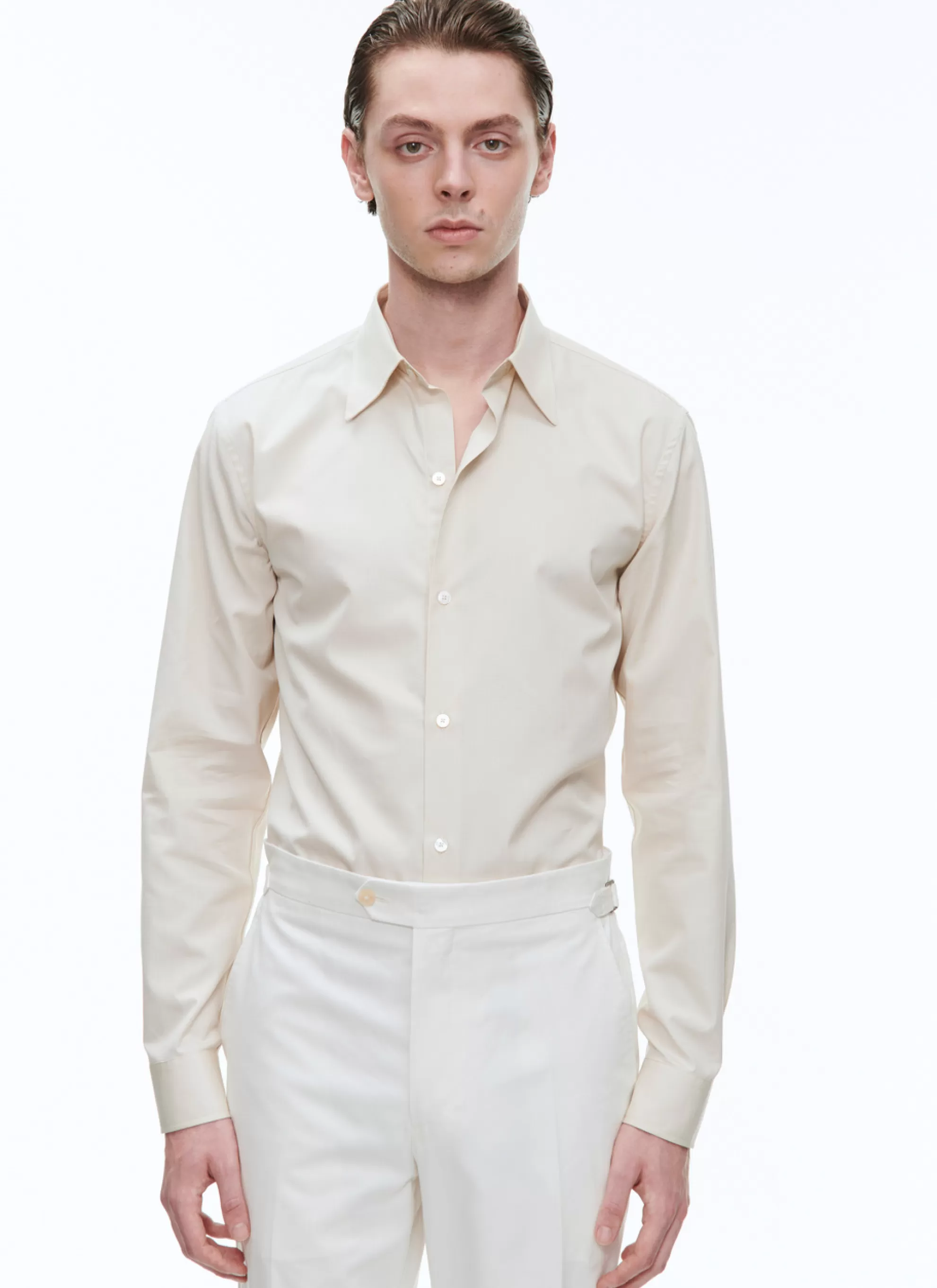 New Chemise En Popeline De Coton Homme Chemises