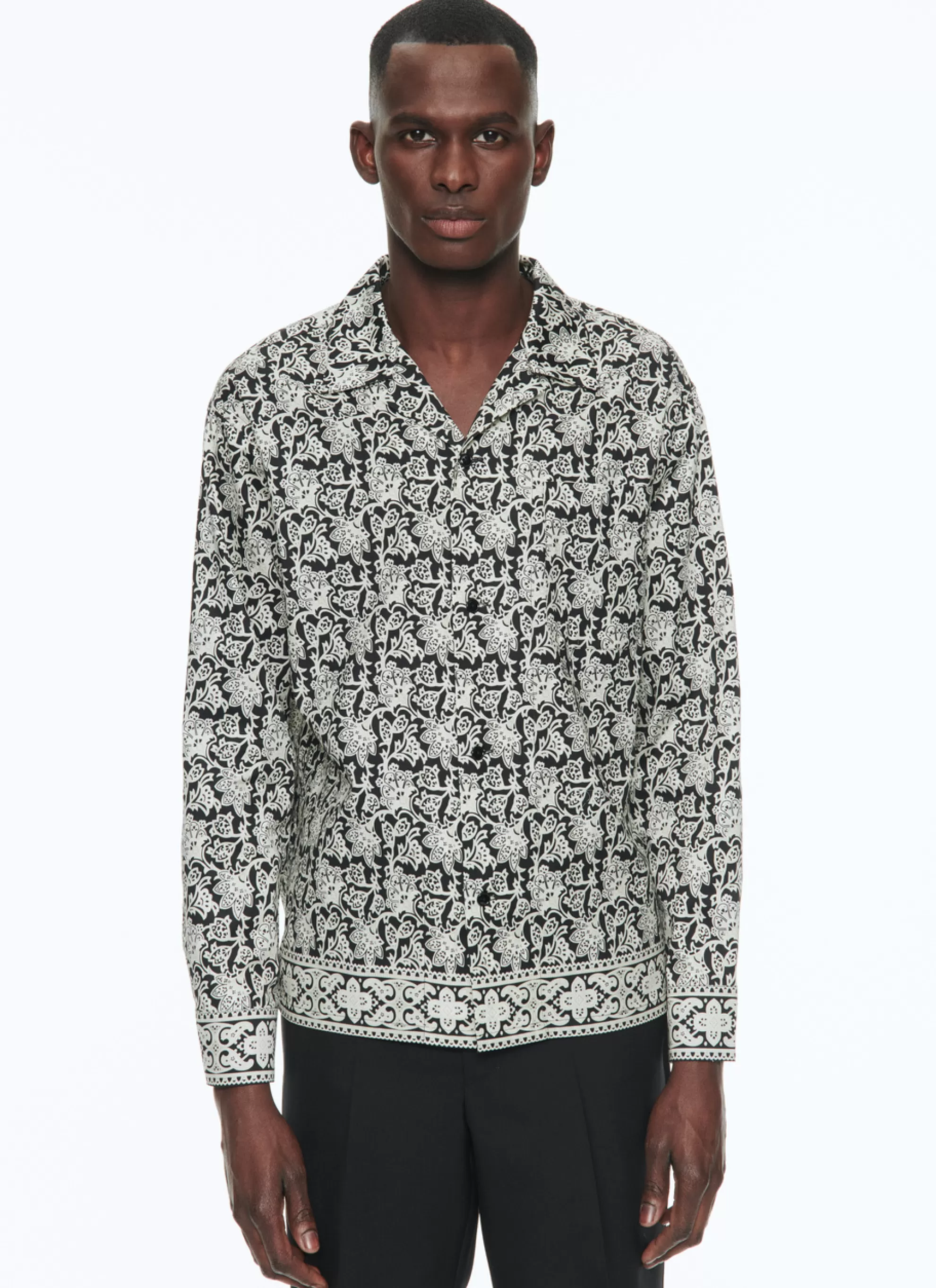 Sale Chemise En Popeline De Coton A Imprime Homme Chemises