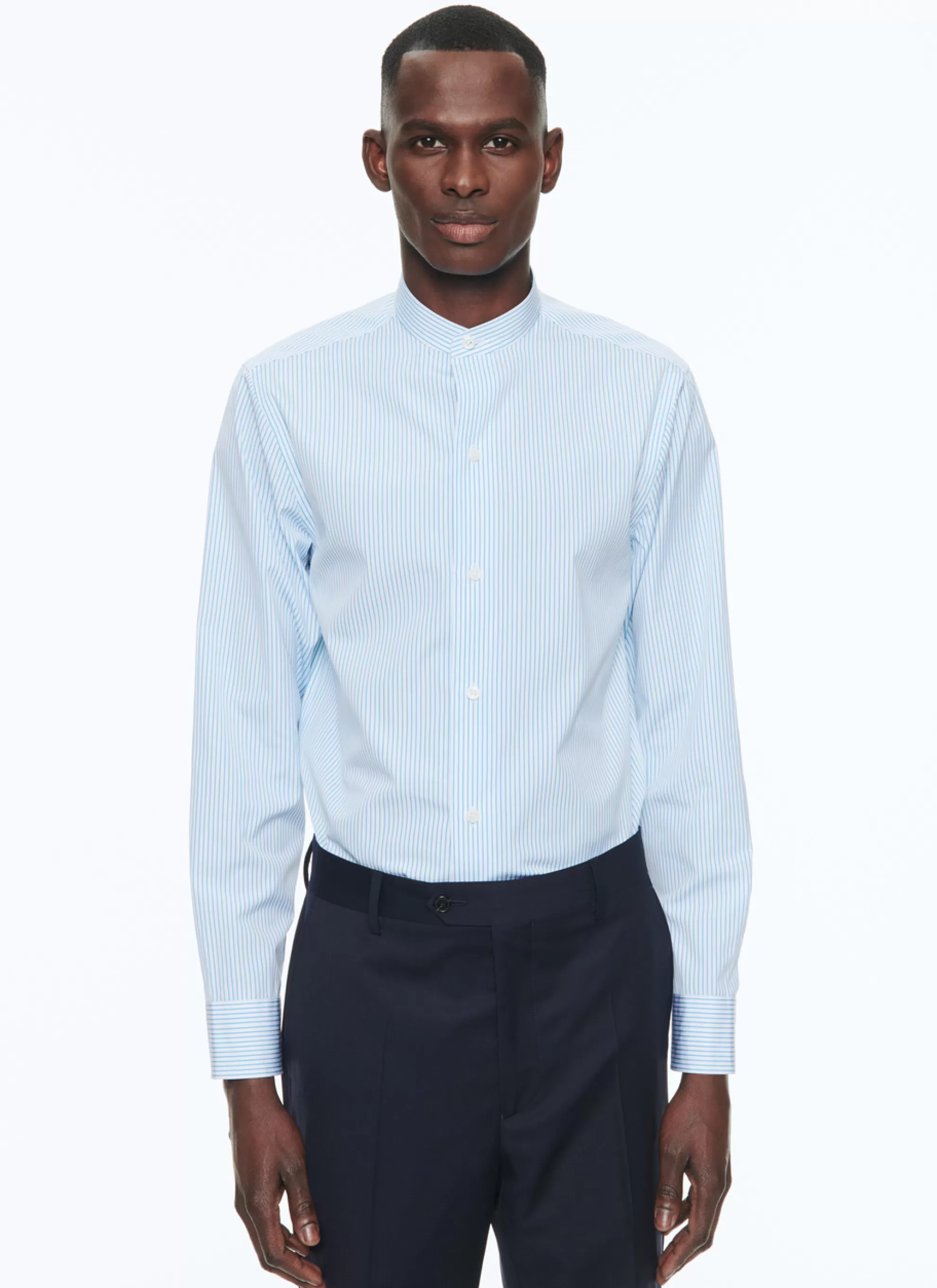 Best Sale Chemise En Popeline De Coton A Rayures Homme Chemises
