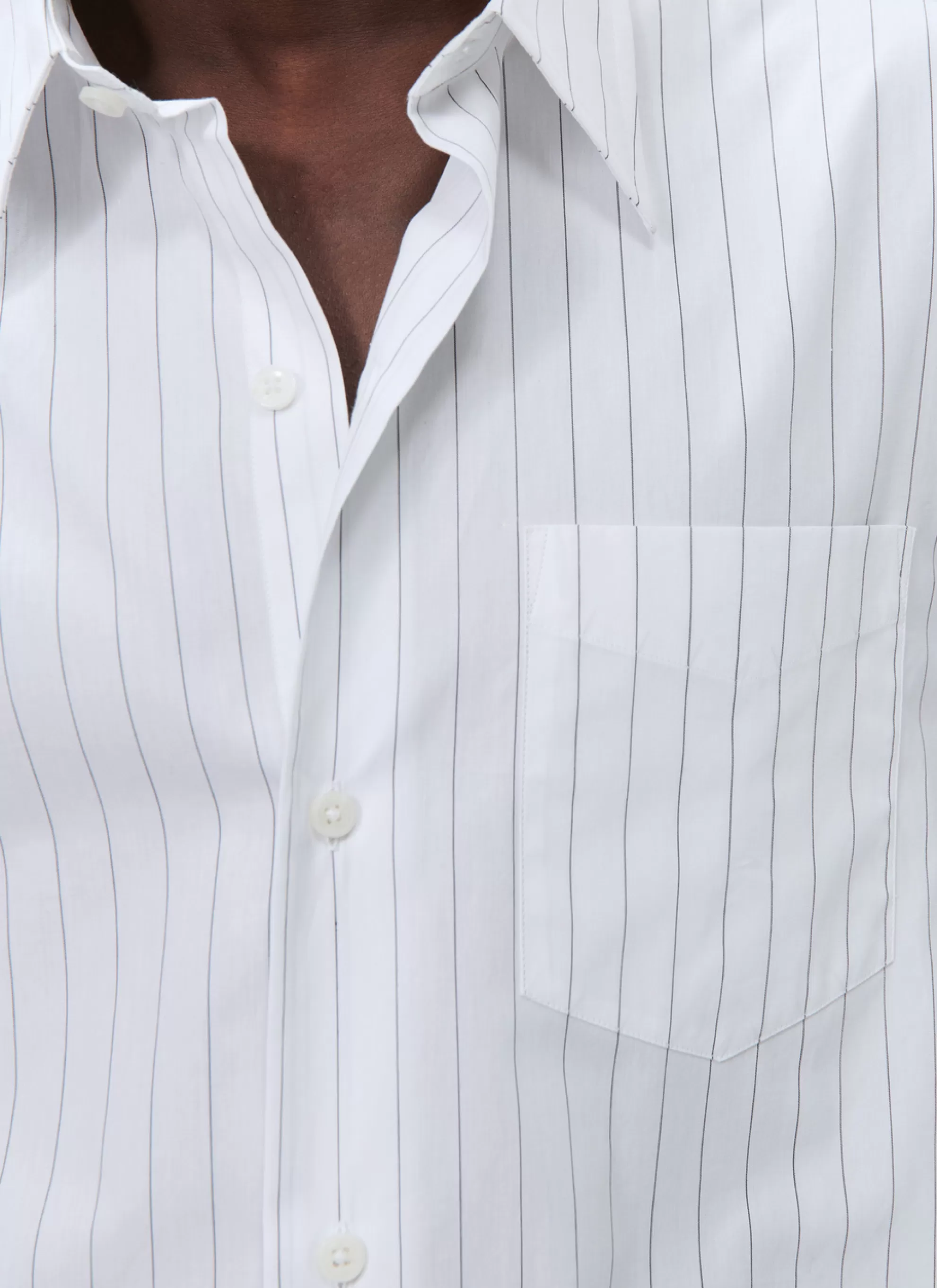 Clearance Chemise En Popeline De Coton Biologique A Rayures Homme Chemises