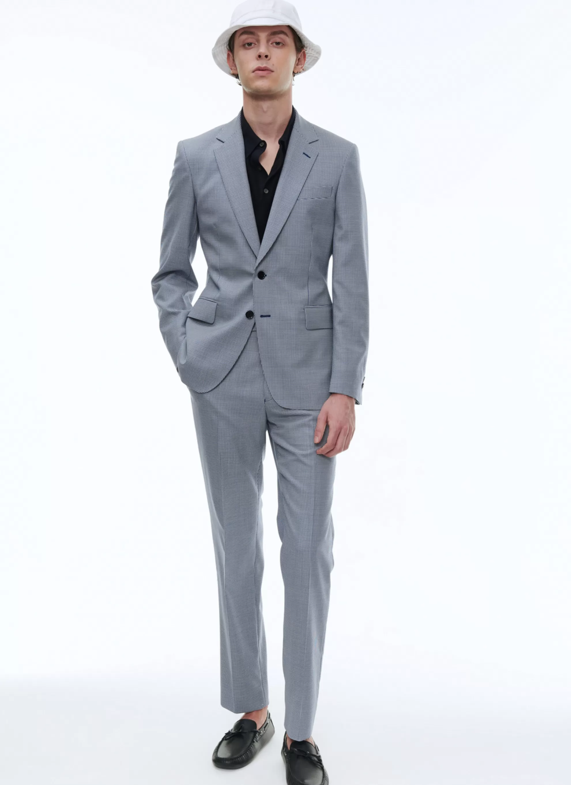 Discount Costume En Laine Pied De Poule Homme Costumes