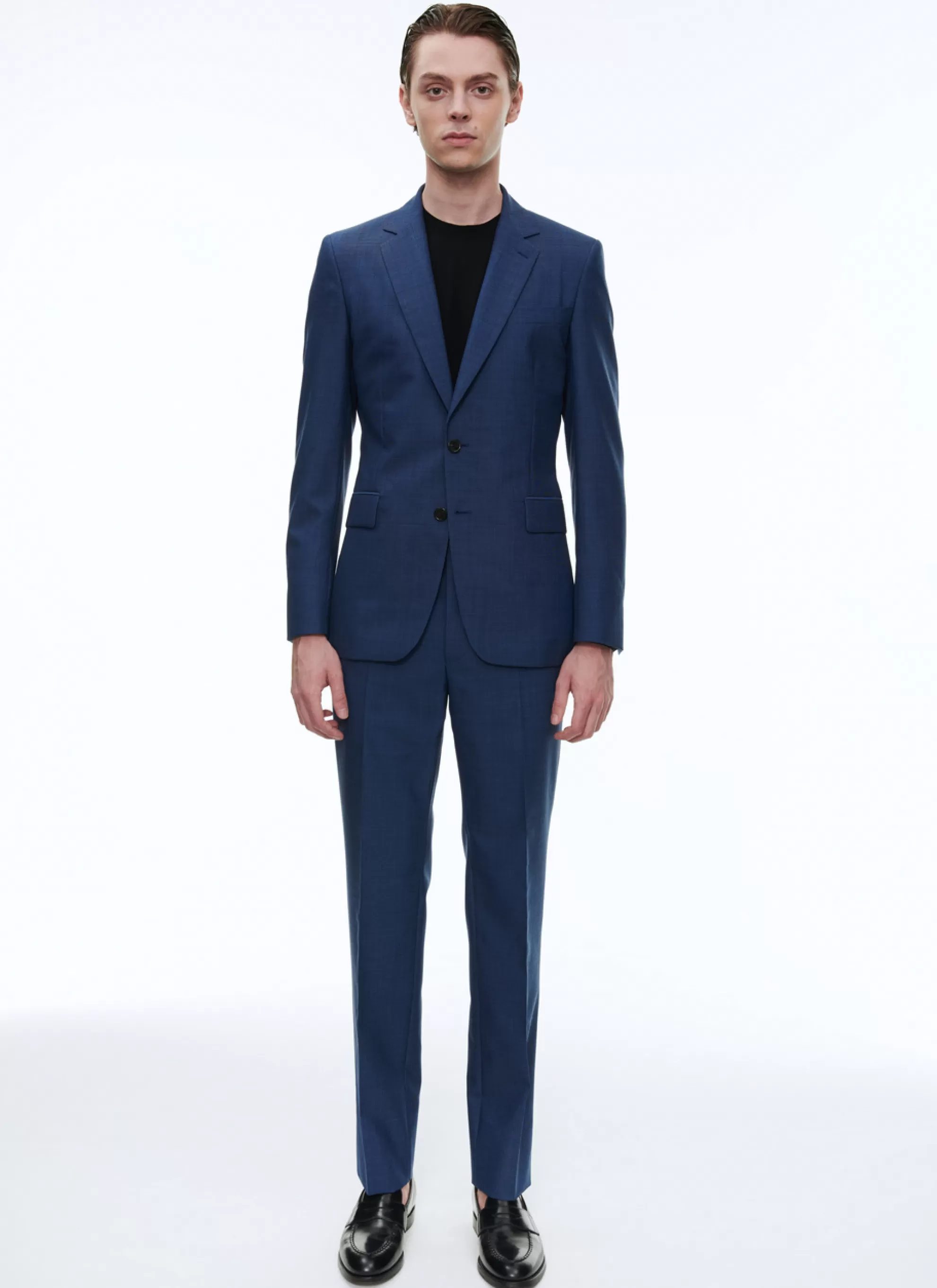 New Costume En Laine Vierge A Micro Dessin Homme Costumes