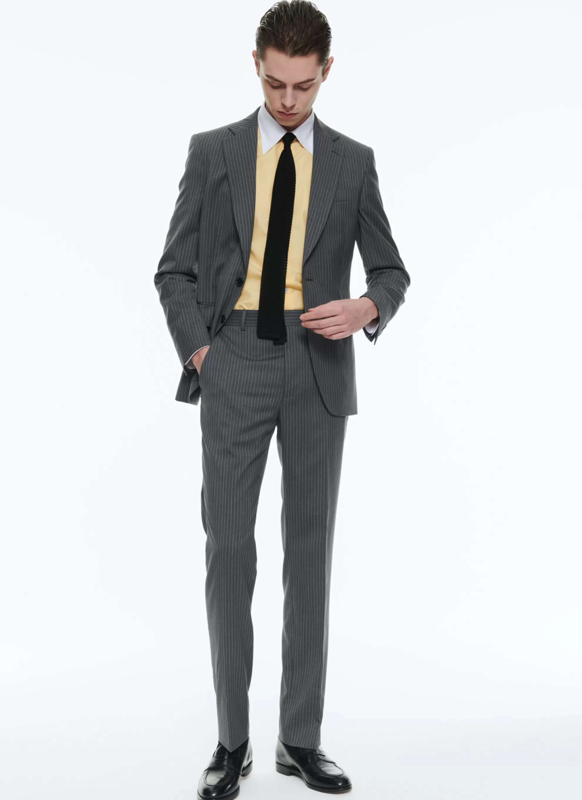 Hot Costume En Serge De Laine A Rayures Homme Costumes