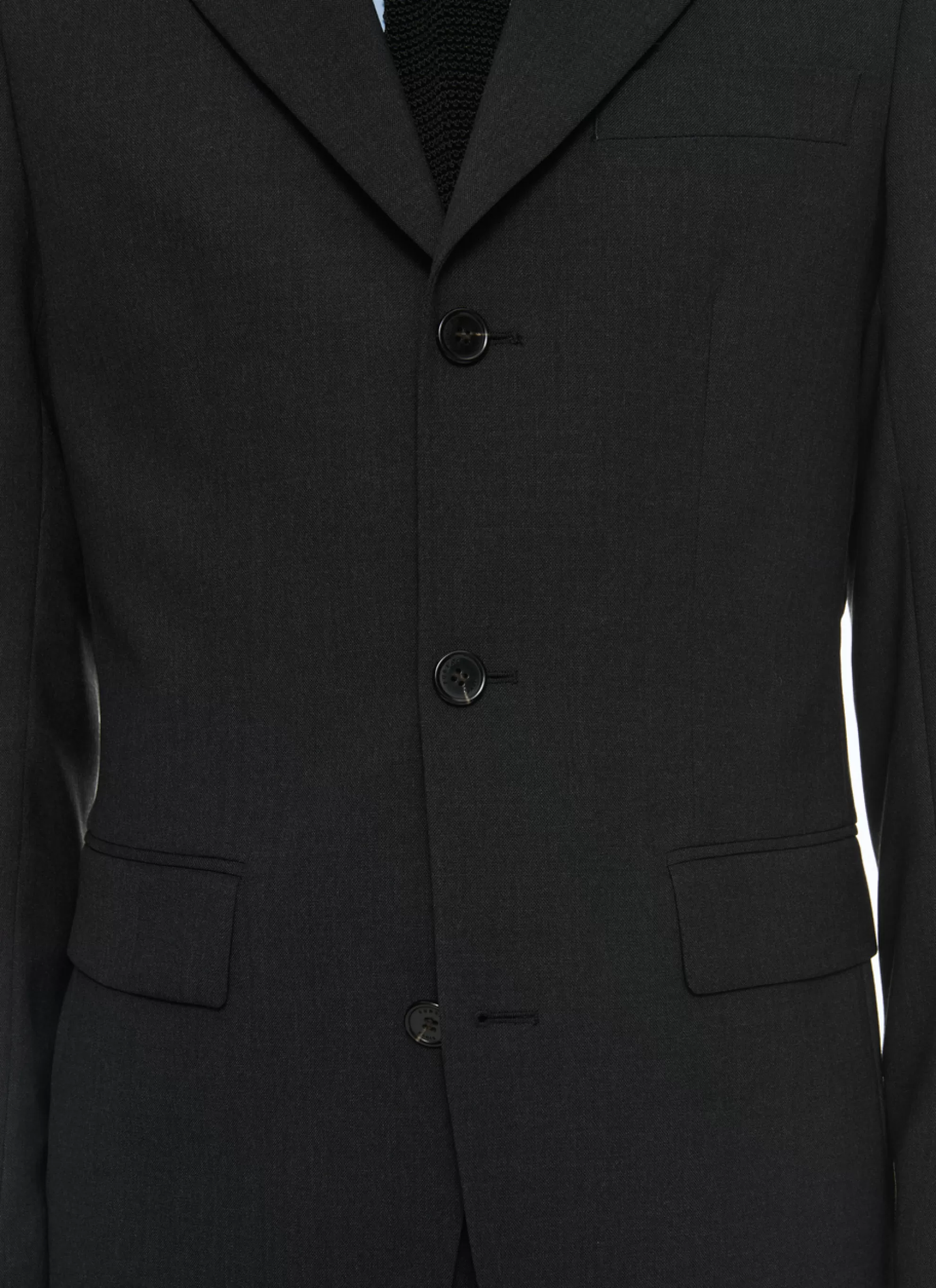 Online Costume En Toile De Laine Fresco Anthracite Homme Costumes