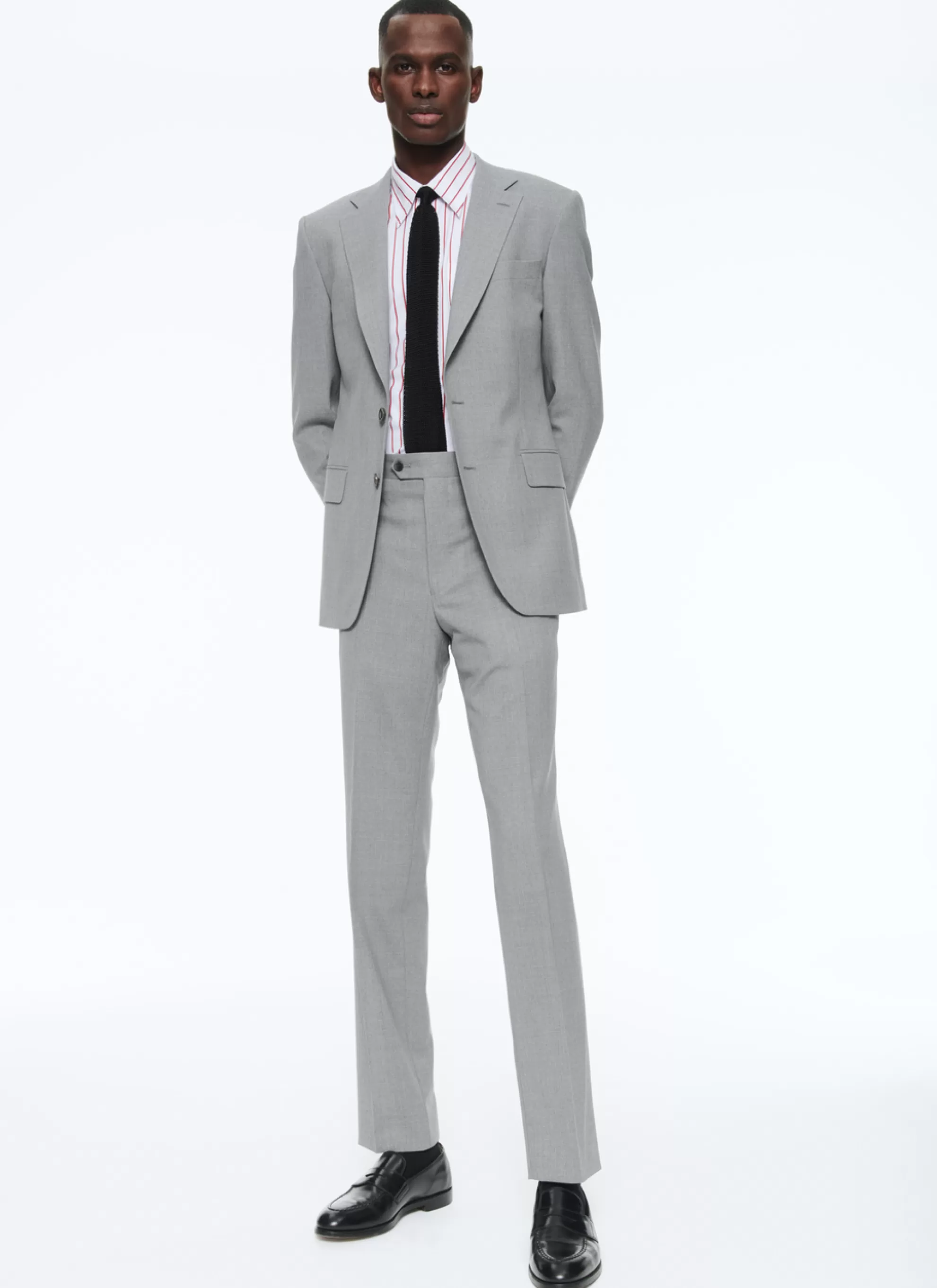 Hot Costume En Toile De Laine Fresco Gris Homme Costumes