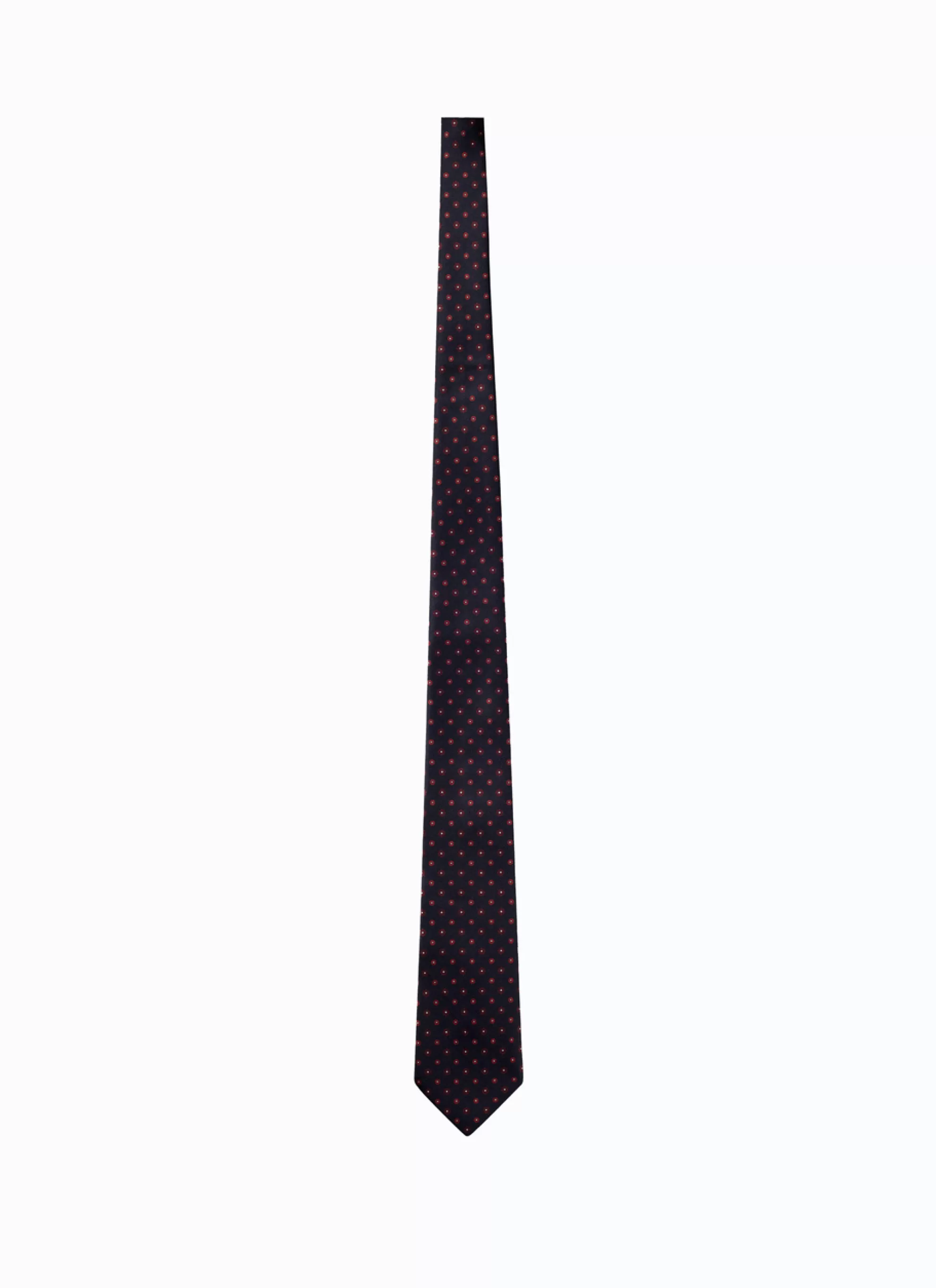 Store Cravate En Satin De Soie A Imprime Homme Cravates