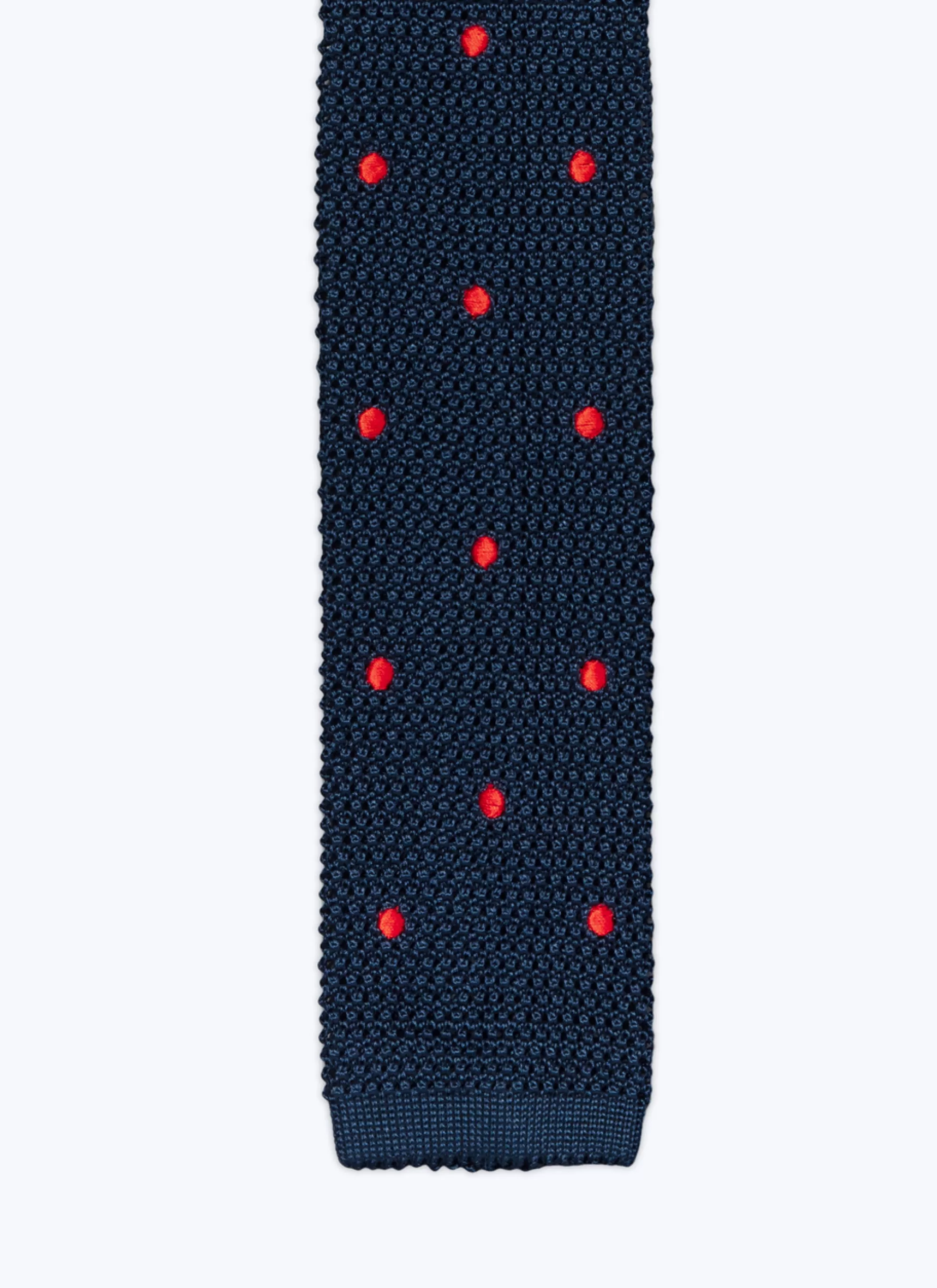 Store Cravate En Tricot De Soie A Pois Homme Cravates