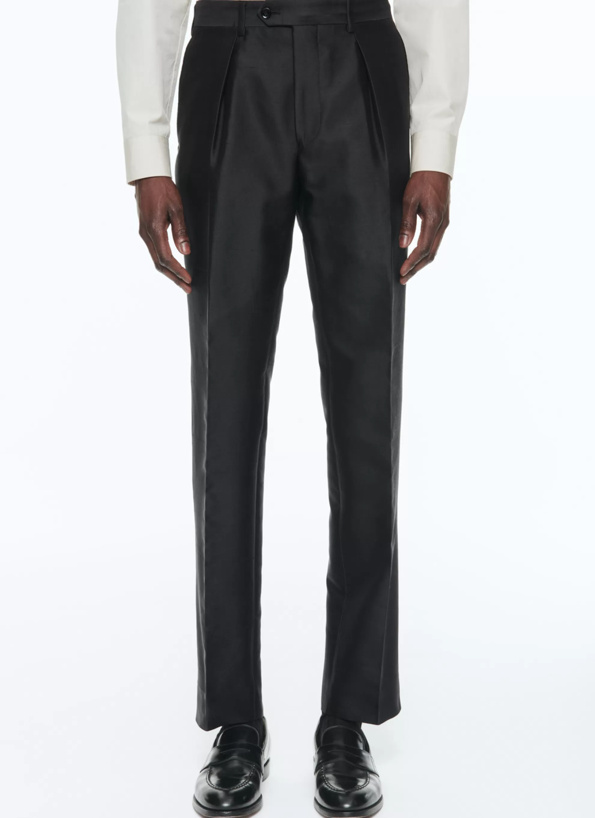 Store Pantalon En Coton Et Soie Homme Pantalons