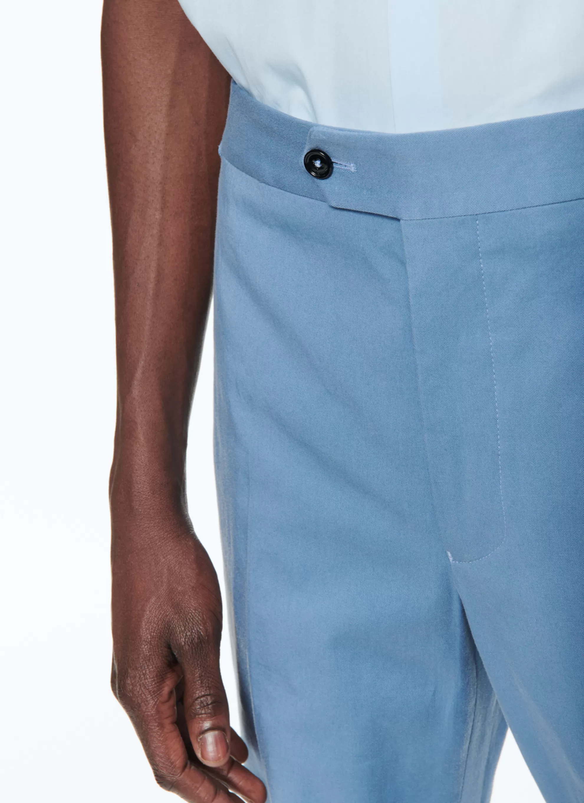 New Pantalon En Gabardine De Coton Biologique Homme Pantalons