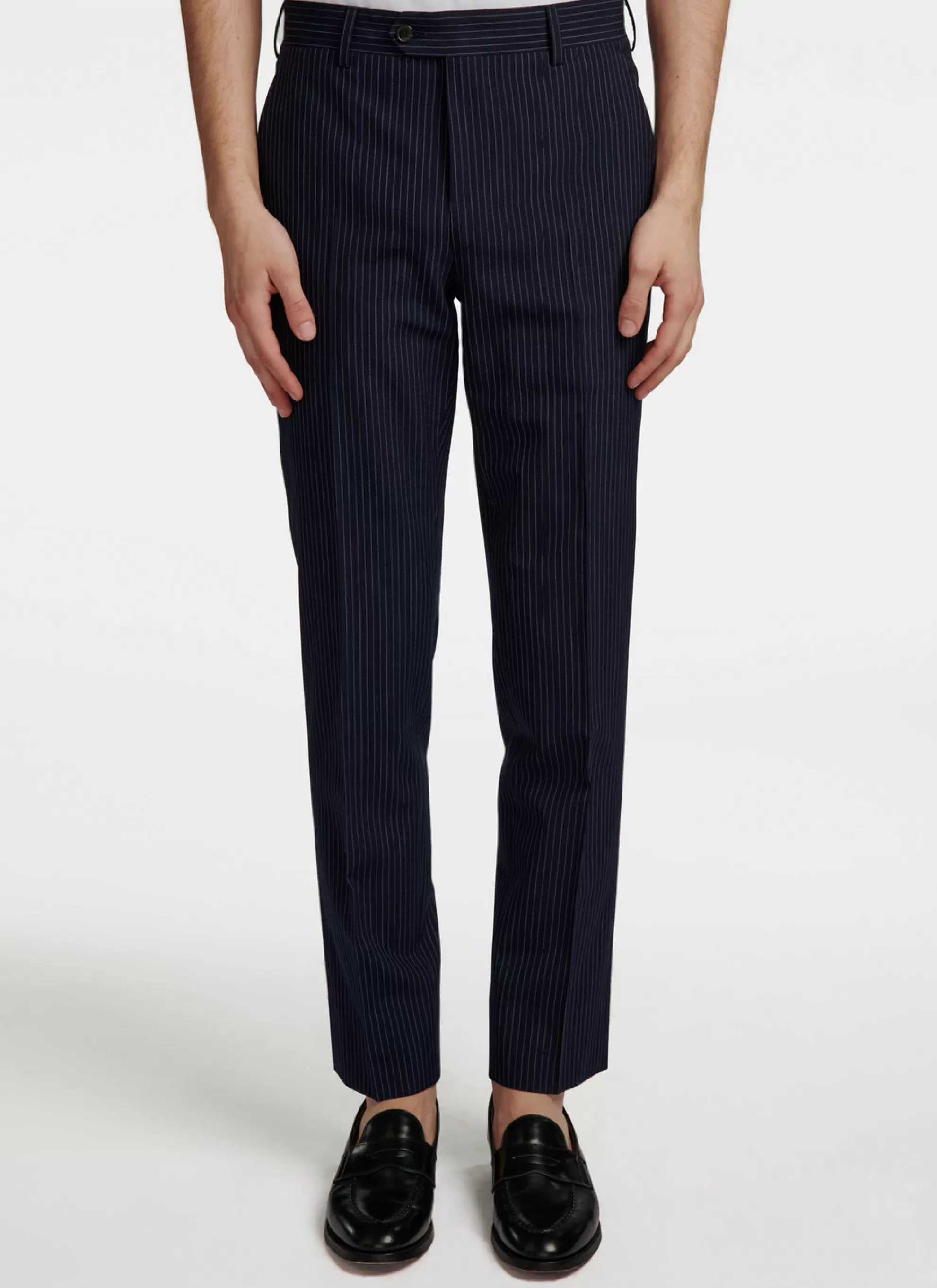 Best Pantalon En Seersucker De Laine A Rayures Homme Pantalons