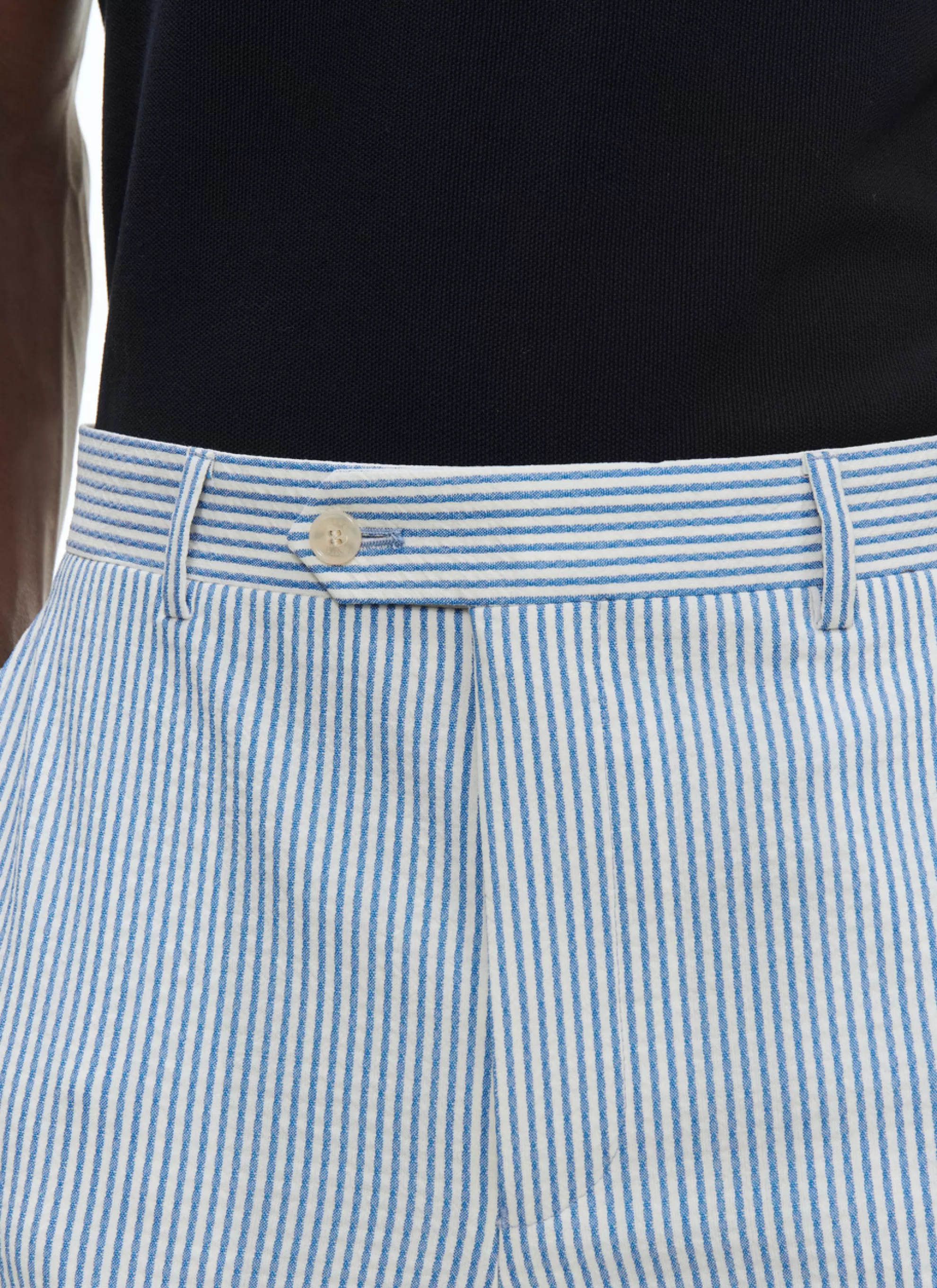 Cheap Pantalon En Seersucker De Laine A Rayures Homme Pantalons