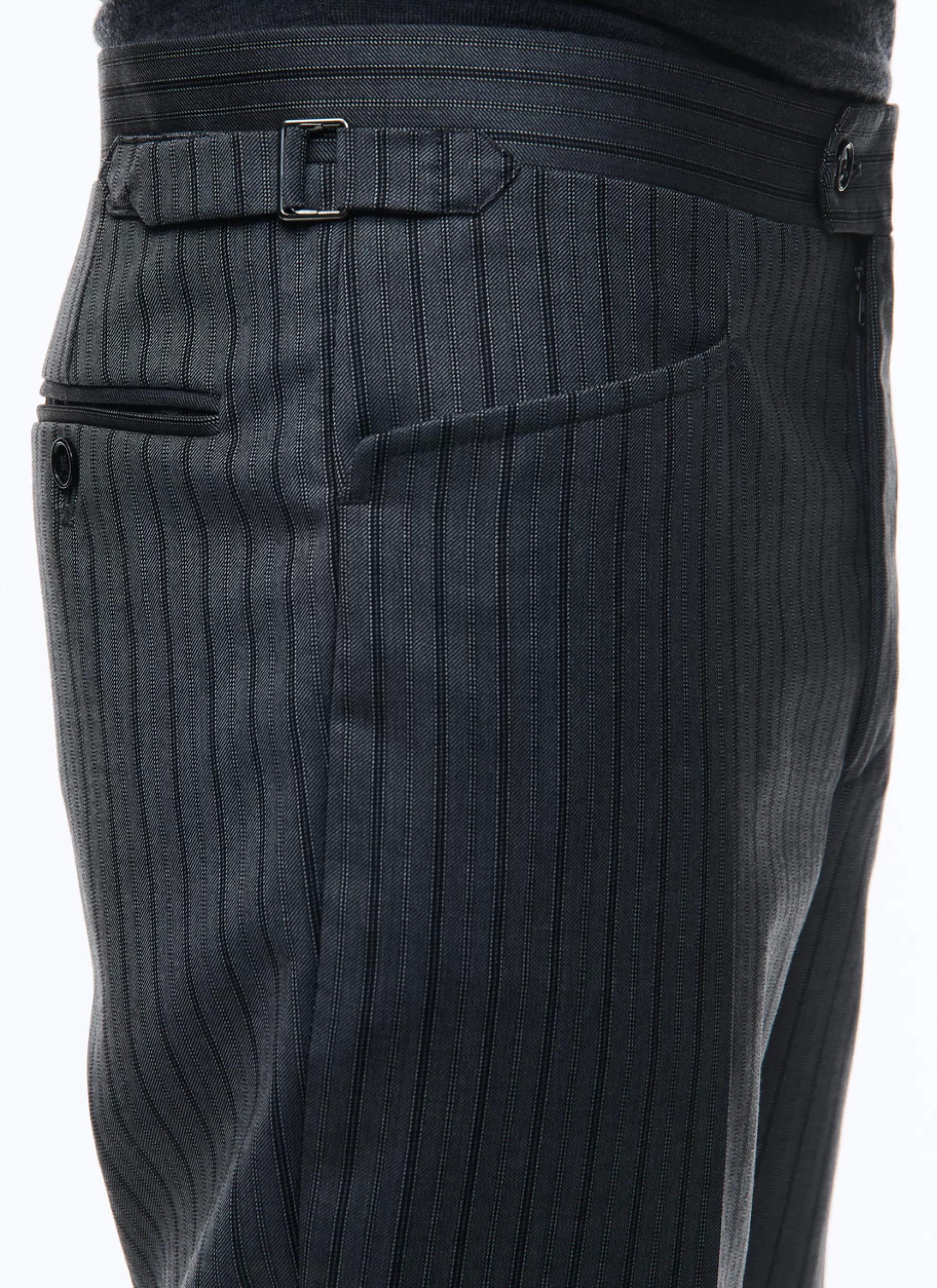 Best Pantalon En Serge De Laine A Rayures Homme Pantalons