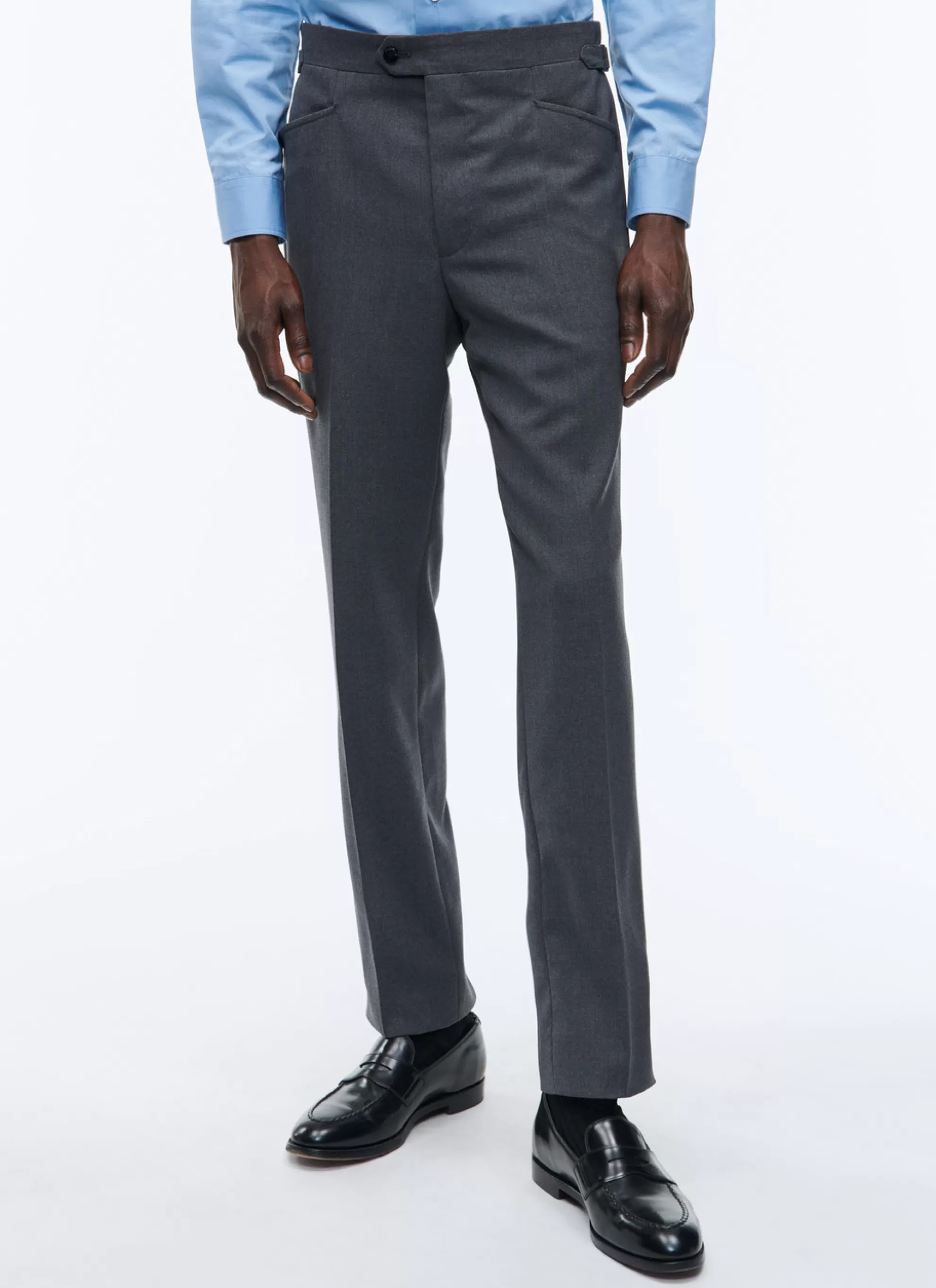 New Pantalon En Toile De Laine Homme Pantalons