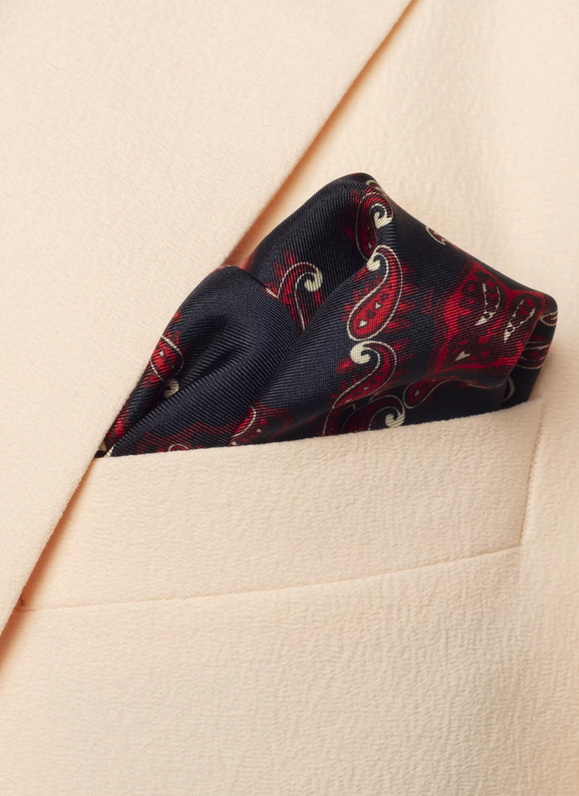 Discount Pochette En Soie A Imprime Cachemire Homme Autres