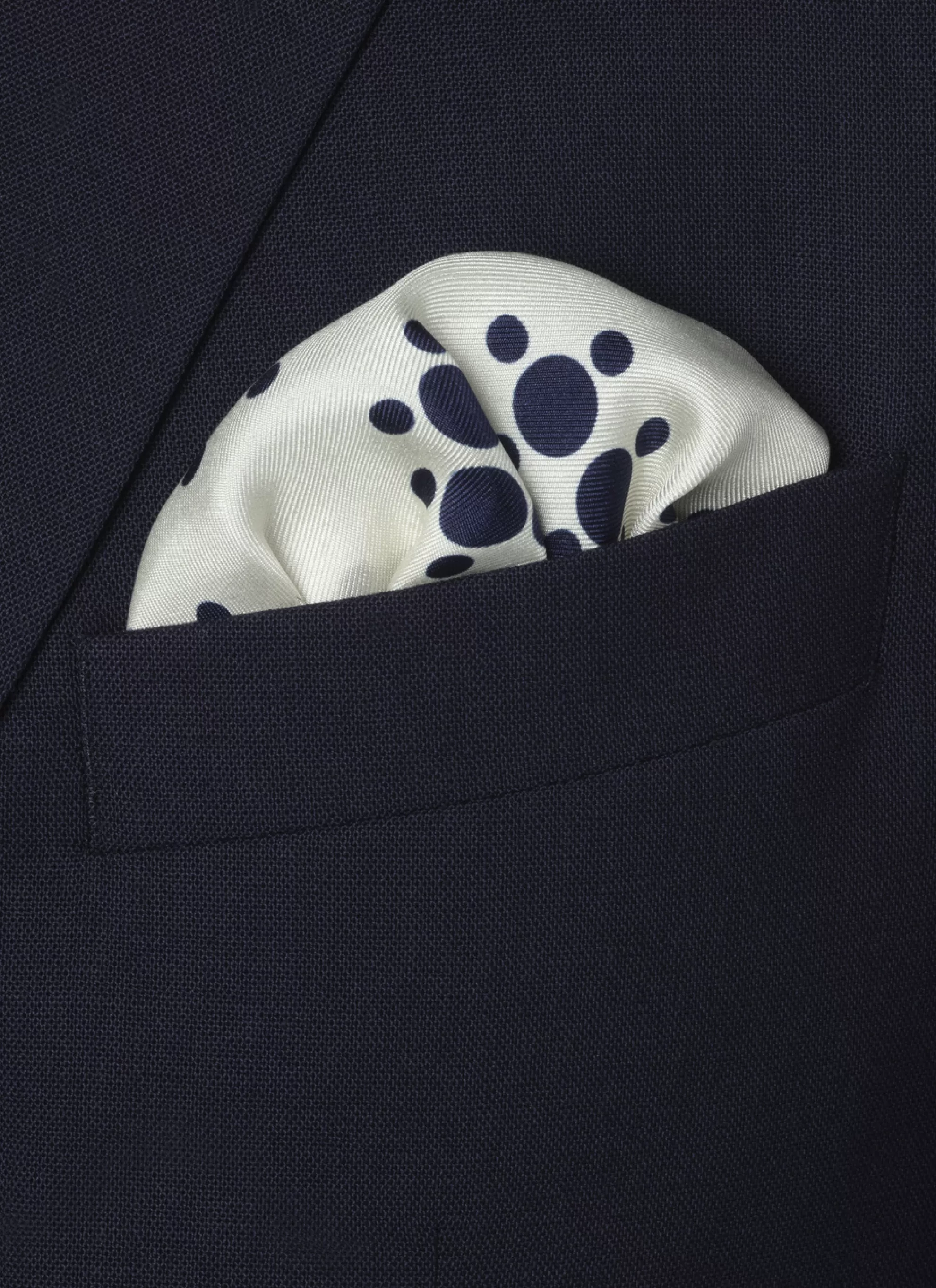 Discount Pochette En Twill De Soie A Pois Homme Autres