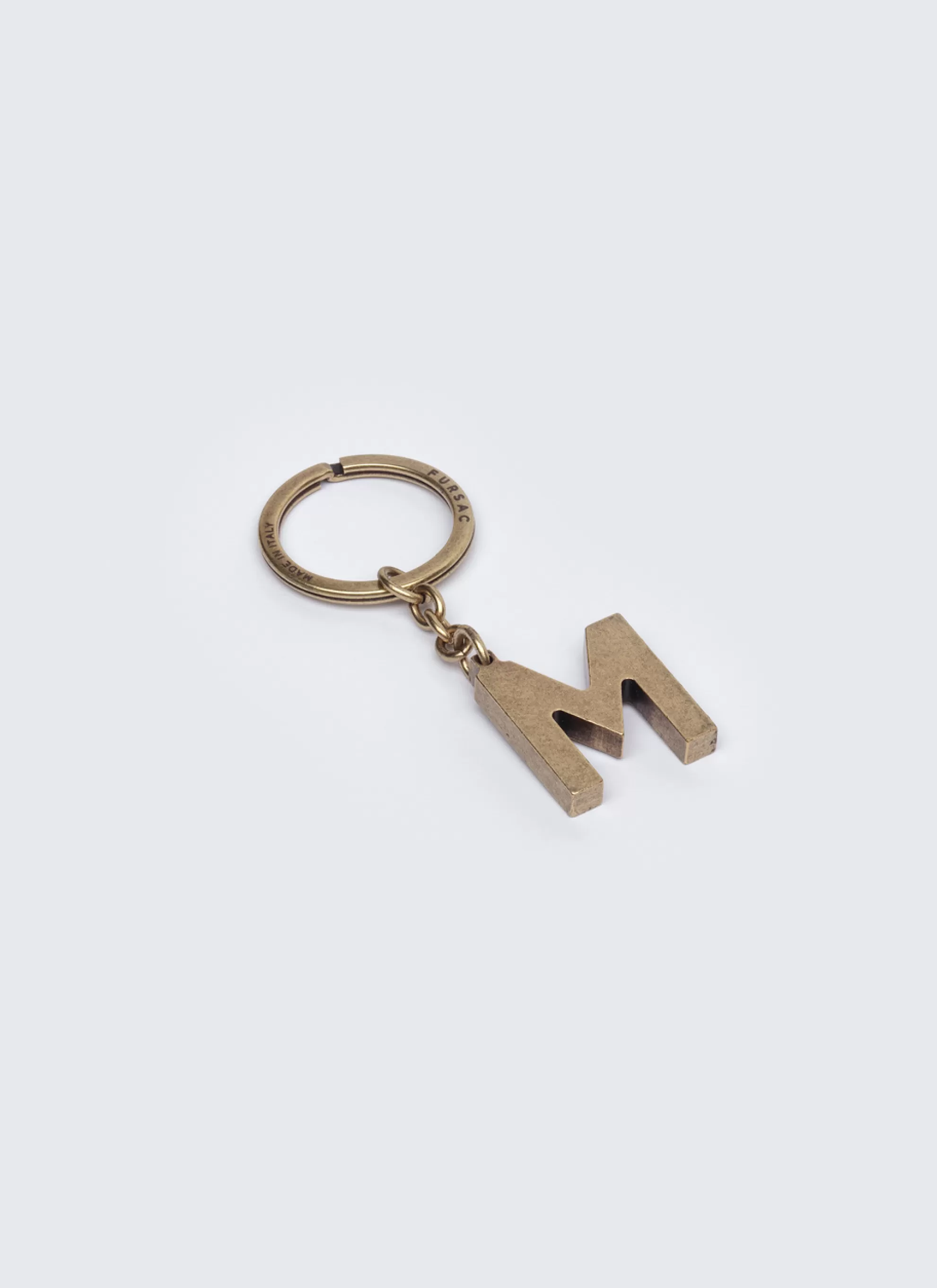 New Porte-Cles Lettre "M" En Laiton Homme Porte-Cles