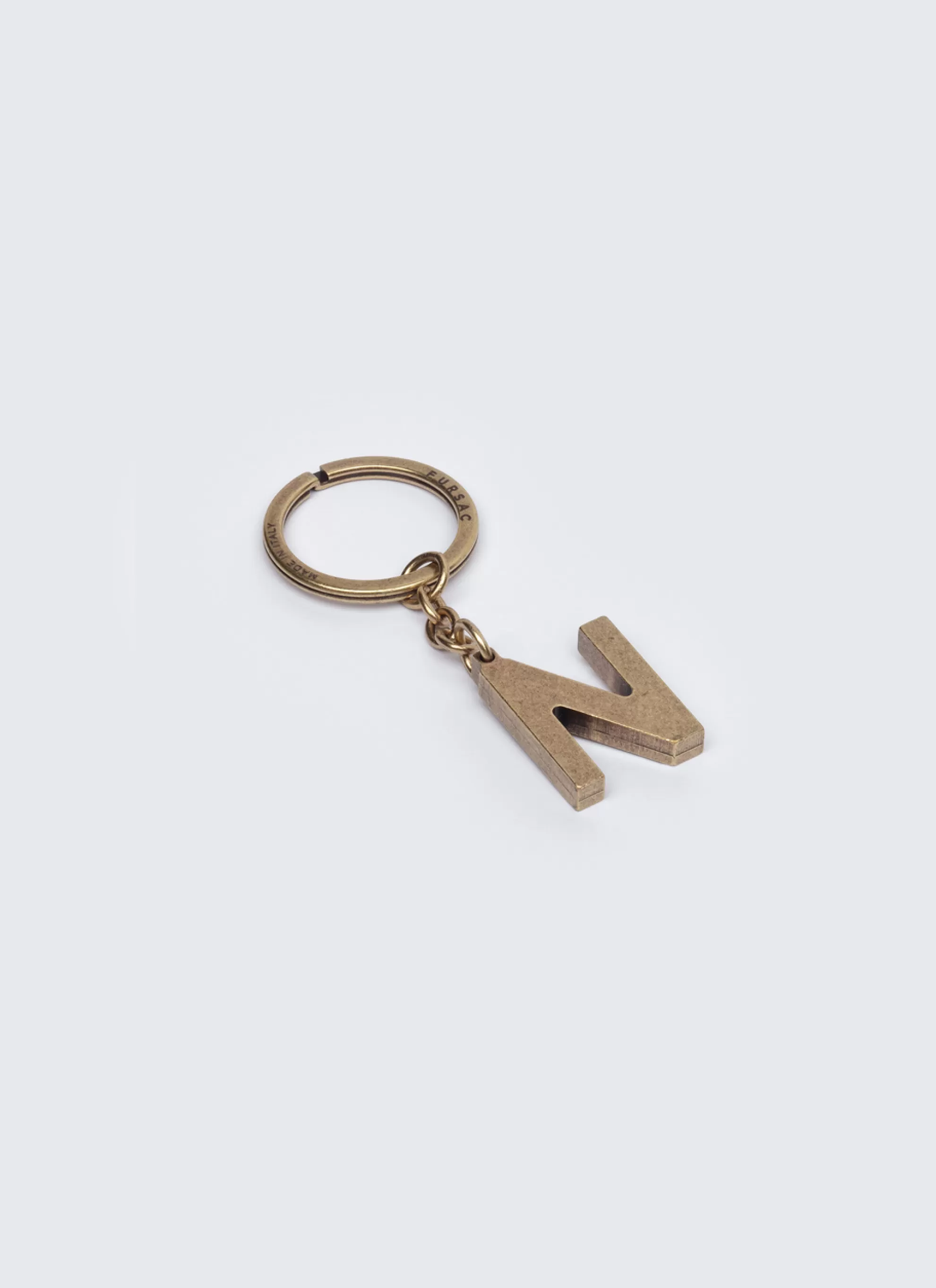 New Porte-Cles Lettre "N" En Laiton Homme Porte-Cles