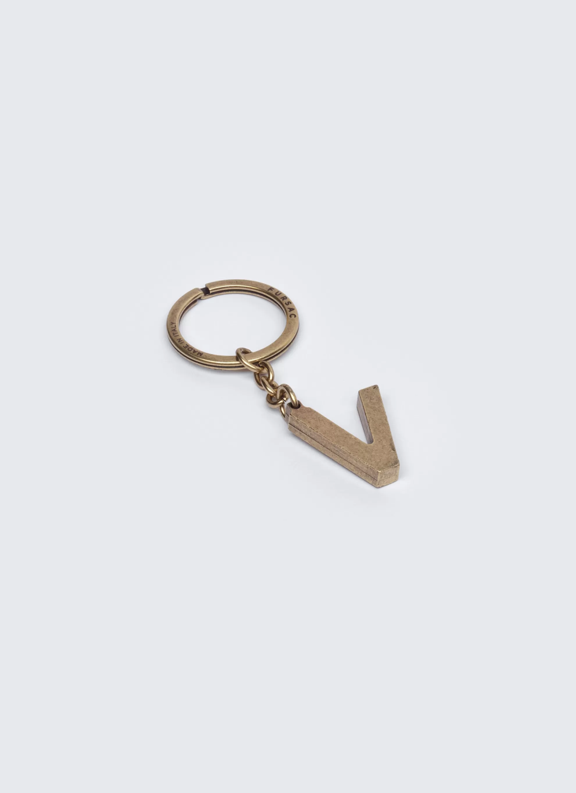 Fashion Porte-Cles Lettre "V" En Laiton Homme Porte-Cles