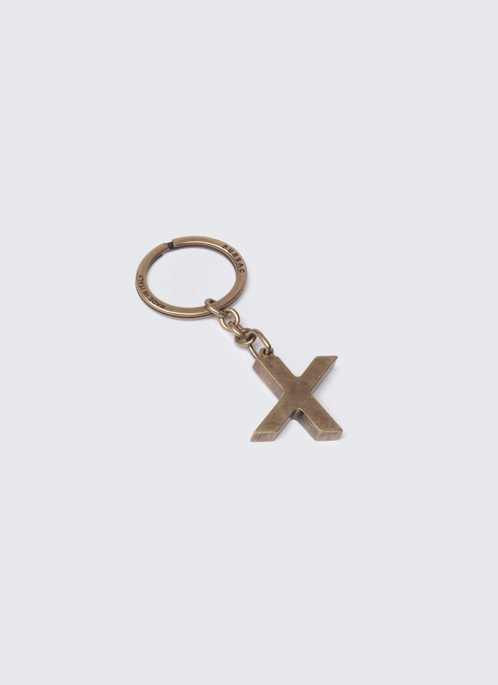 Flash Sale Porte-Cles Lettre "X" En Laiton Homme Porte-Cles