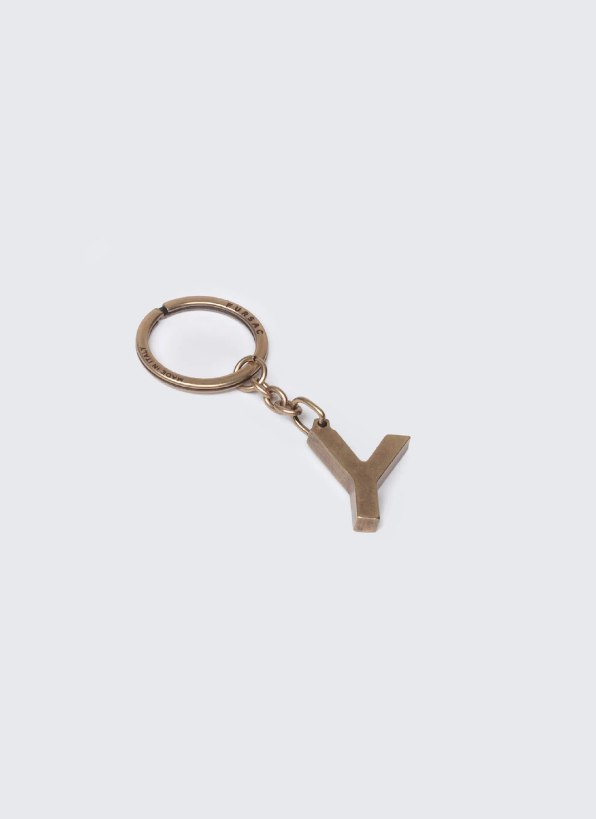 Sale Porte-Cles Lettre "Y" En Laiton Homme Porte-Cles