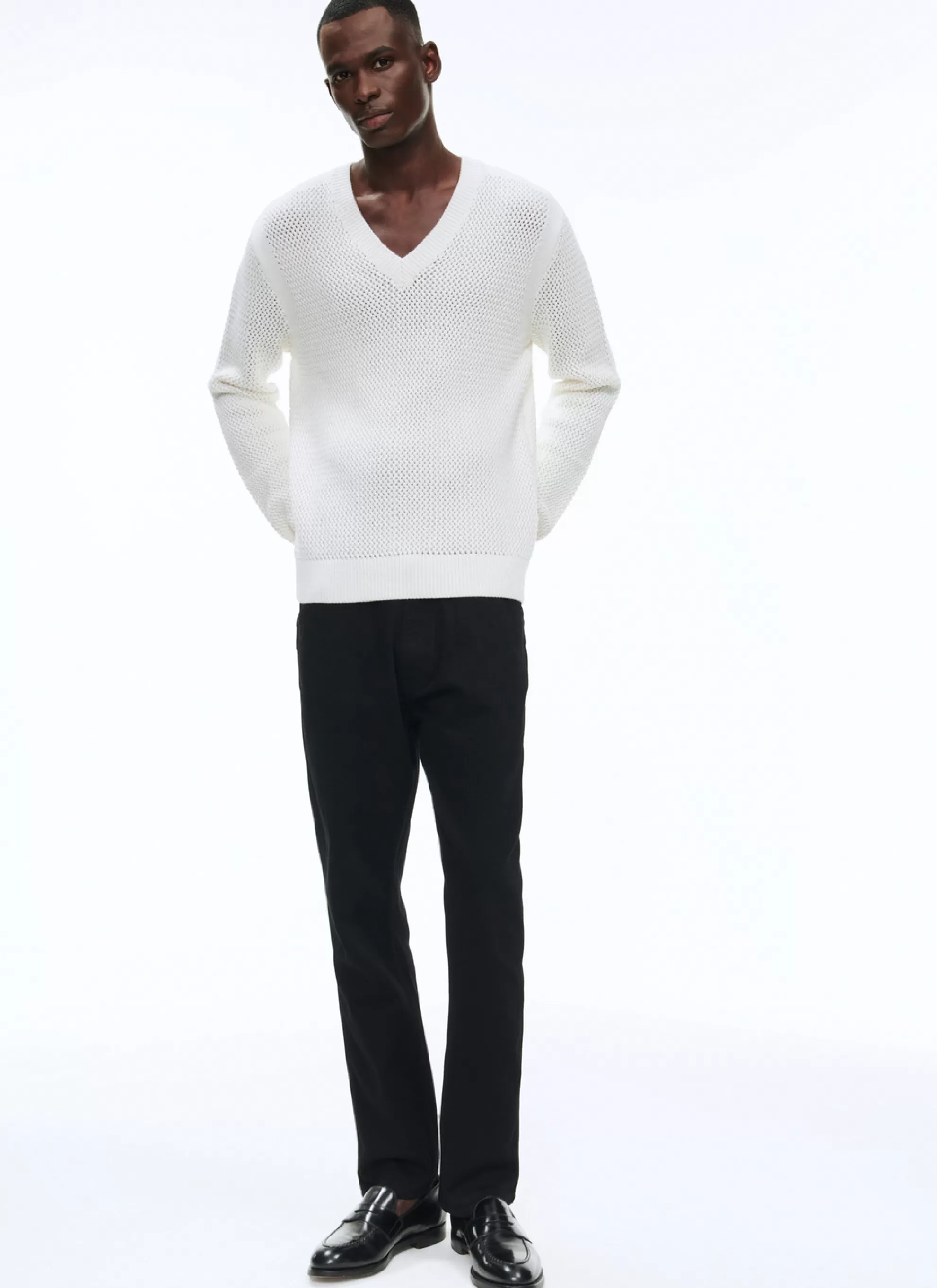 Sale Pull Ajoure En Laine Et Coton Homme Pulls
