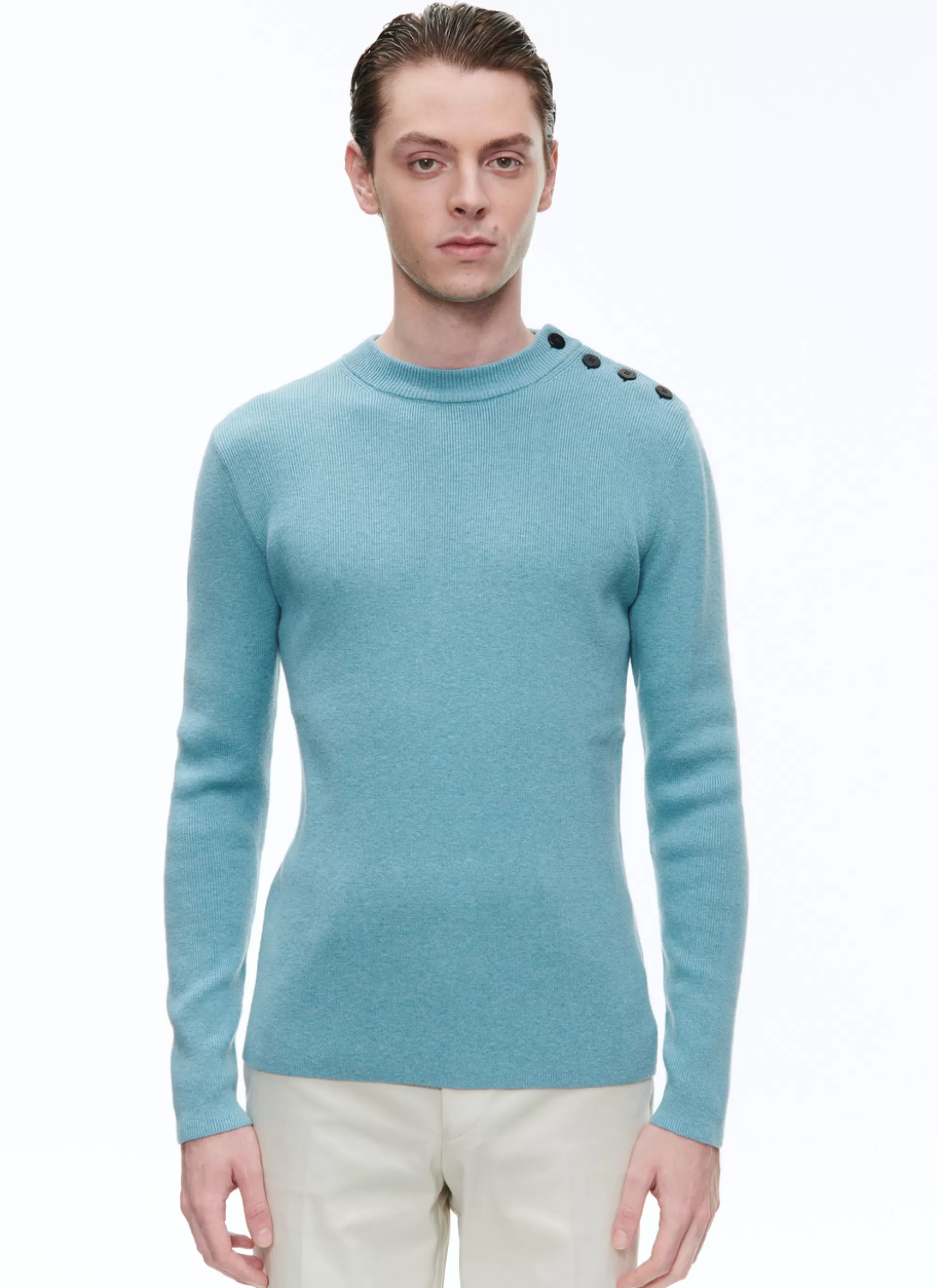 Hot Pull Marin En Laine Et Coton Homme Pulls
