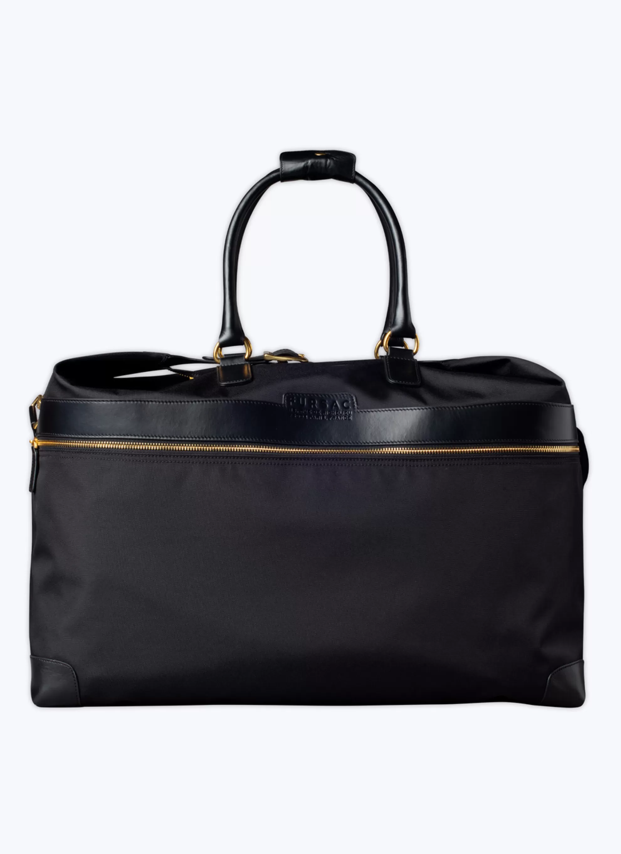 Clearance Sac De Voyage En Tissu Technique Et Cuir Homme Maroquinerie