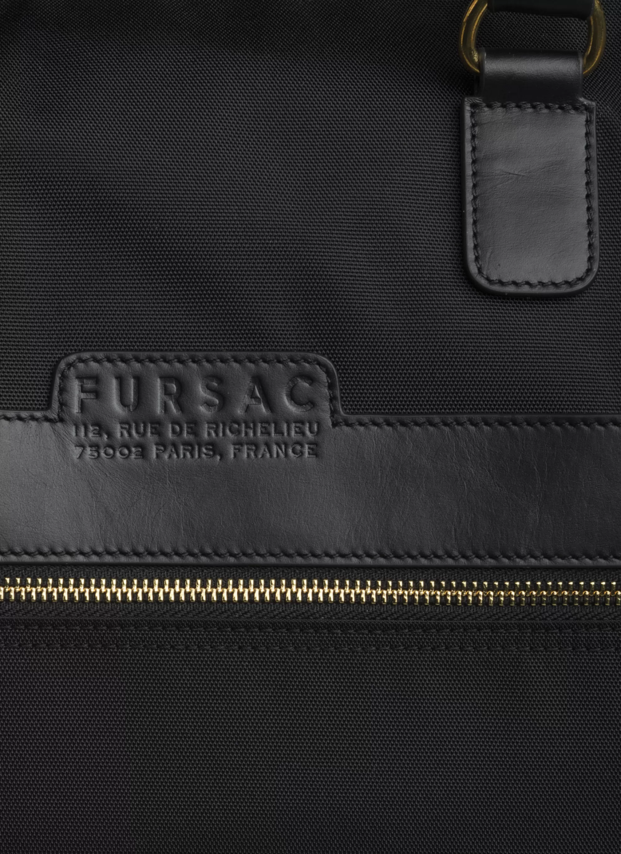 Clearance Sac De Voyage En Tissu Technique Et Cuir Homme Maroquinerie