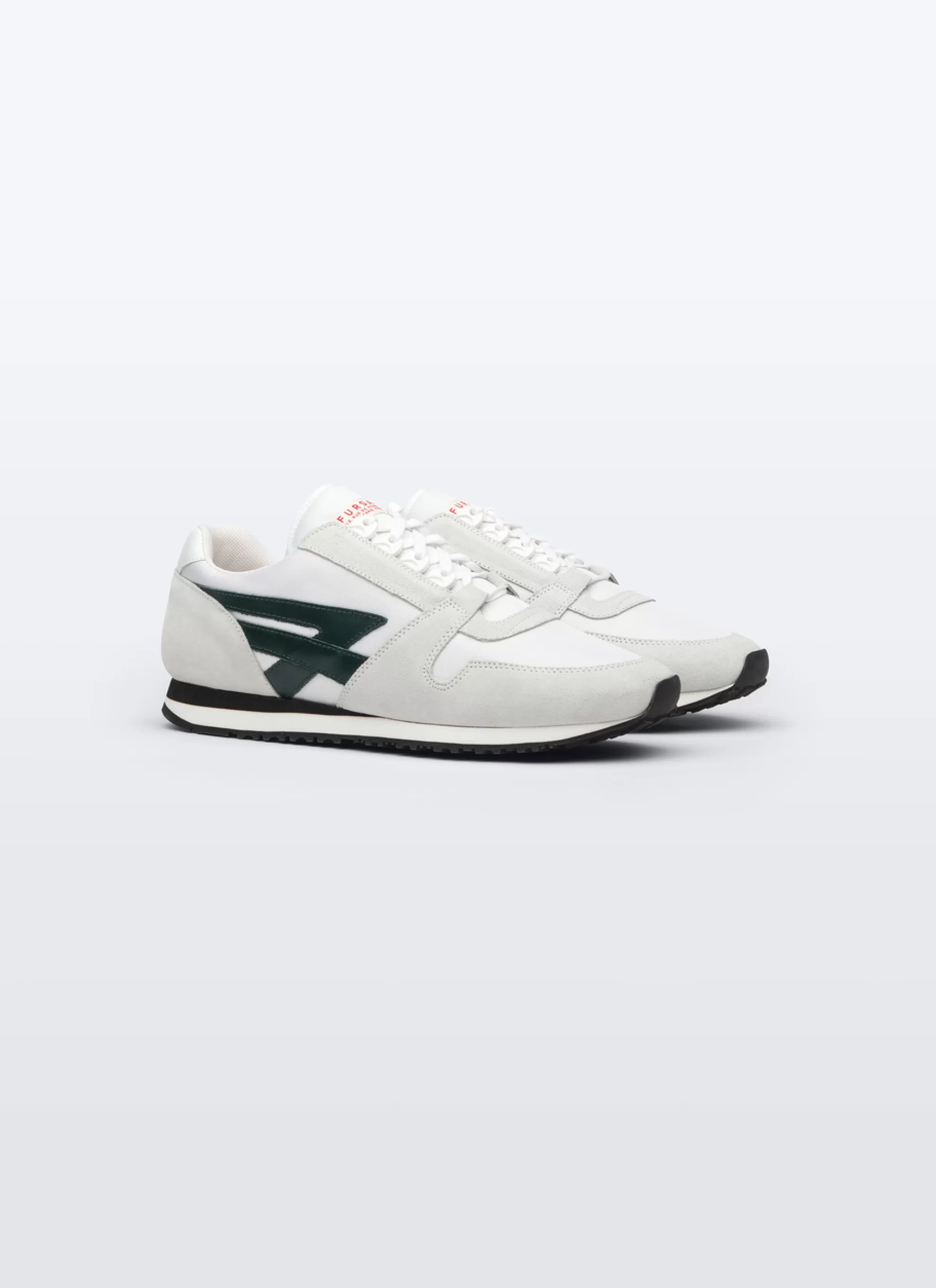 Store Sneakers Blanches En Cuir Et Nylon Homme Chaussures