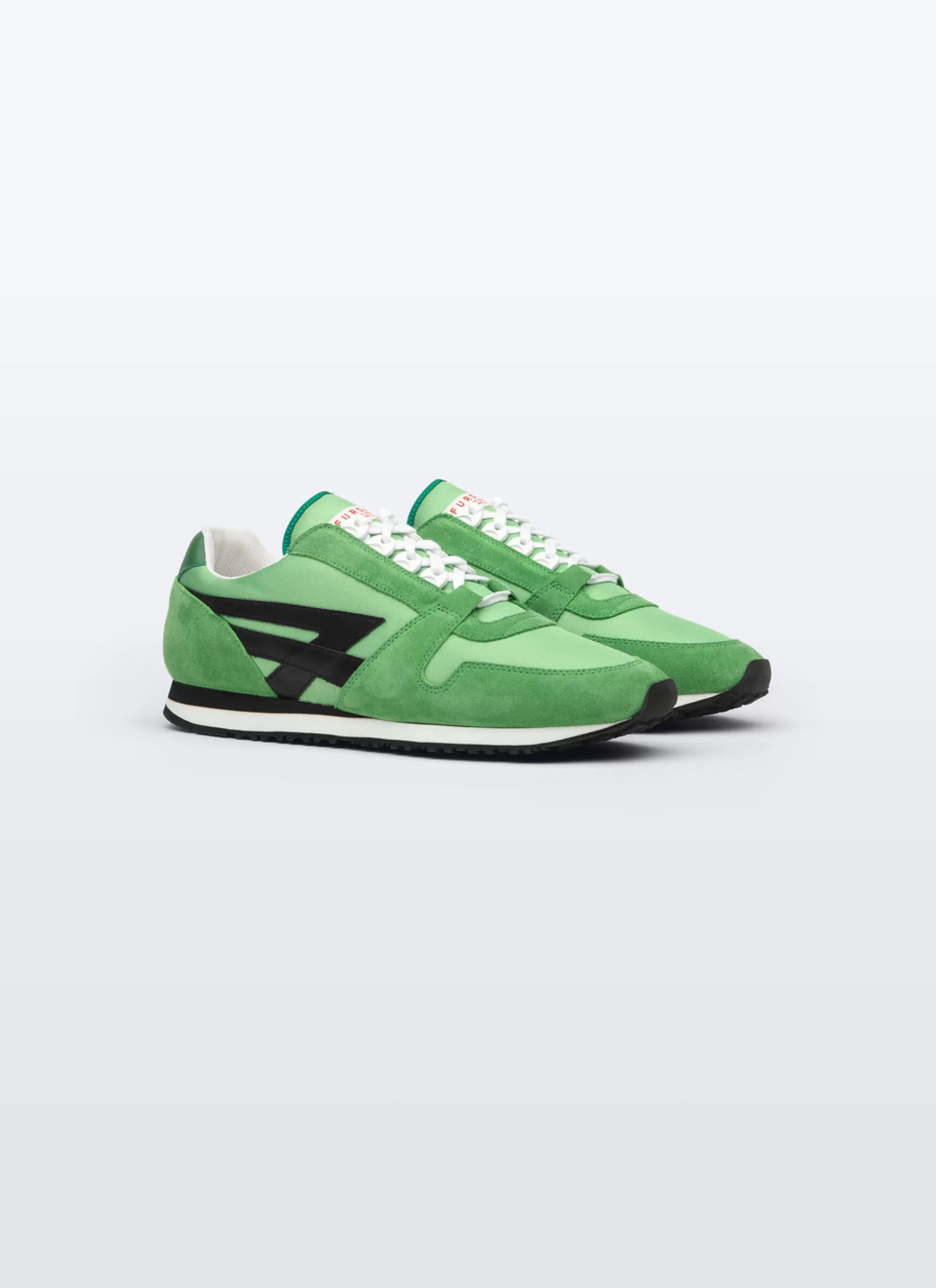 Cheap Sneakers Vertes En Cuir Et Nylon Homme Chaussures