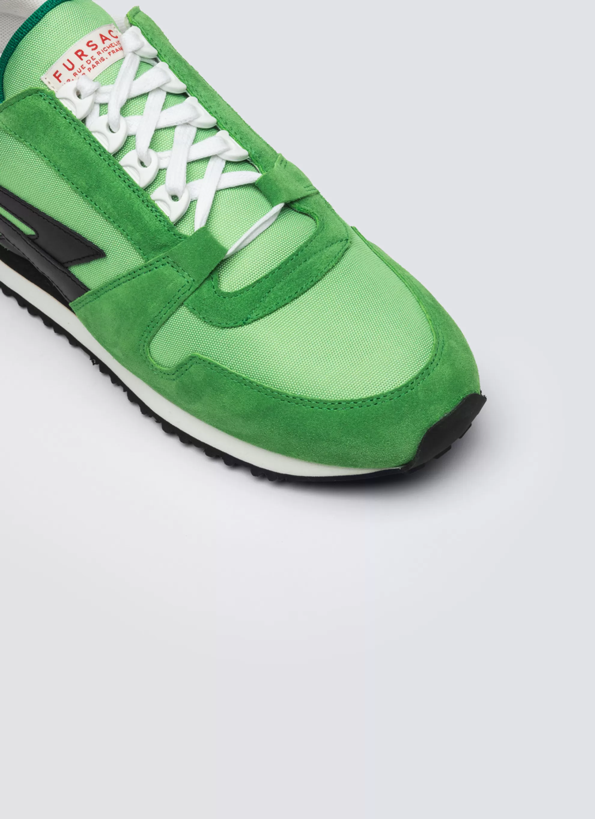 Cheap Sneakers Vertes En Cuir Et Nylon Homme Chaussures