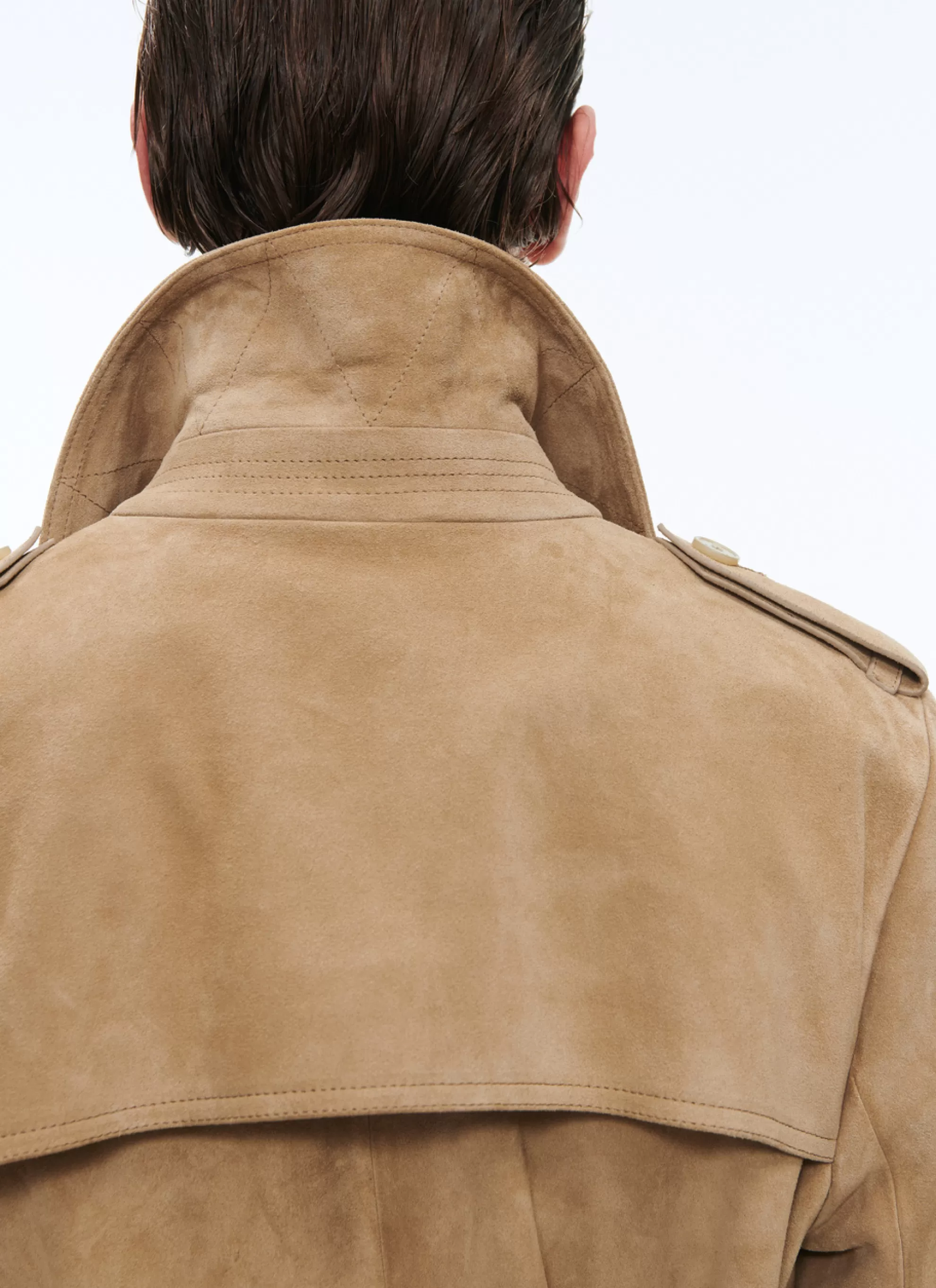 Outlet Trench En Suede Homme Blousons