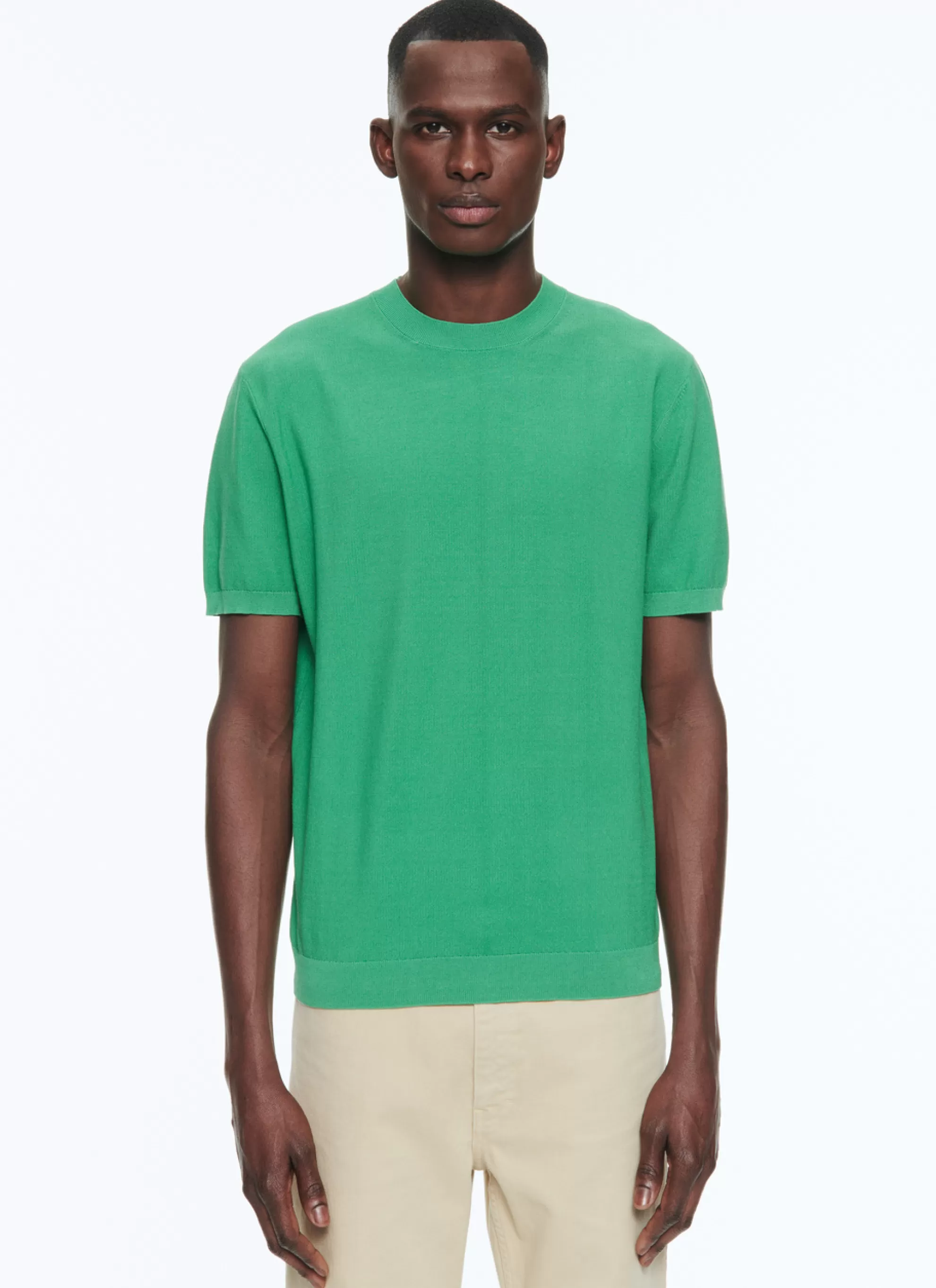 Discount T-Shirt En Coton Mercerise Homme Polos & T-Shirts