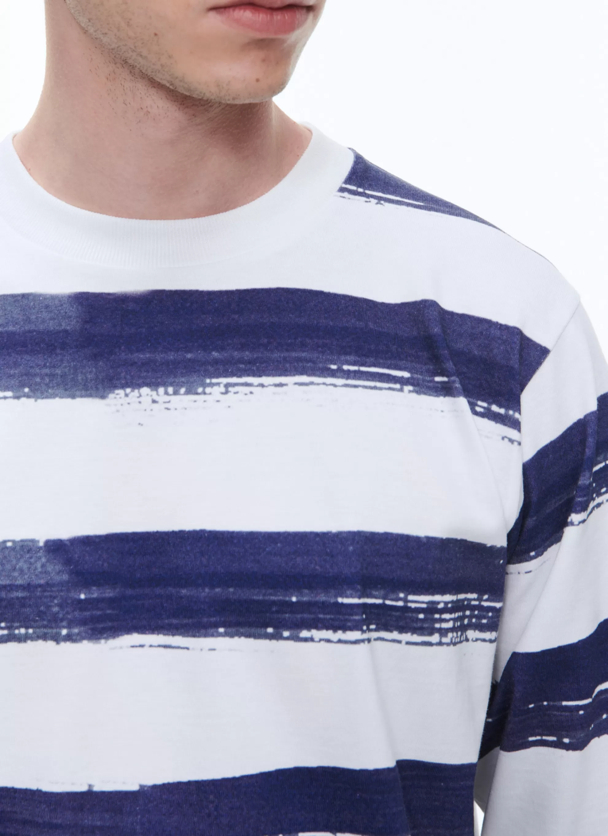 Best T-Shirt En Jersey De Coton A Rayures Homme Polos & T-Shirts