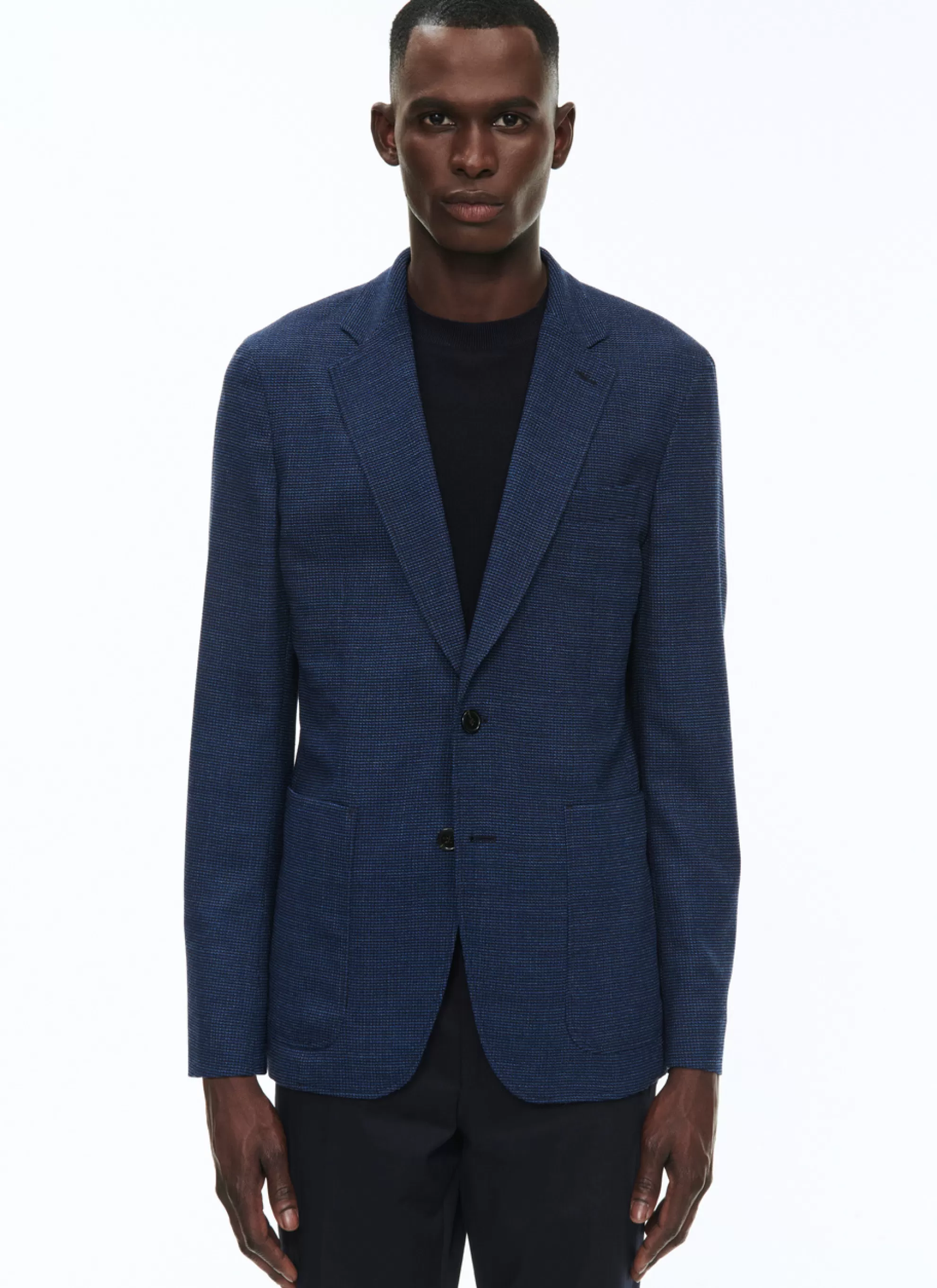 New Veste En Natte De Laine A Carreaux Homme Vestes