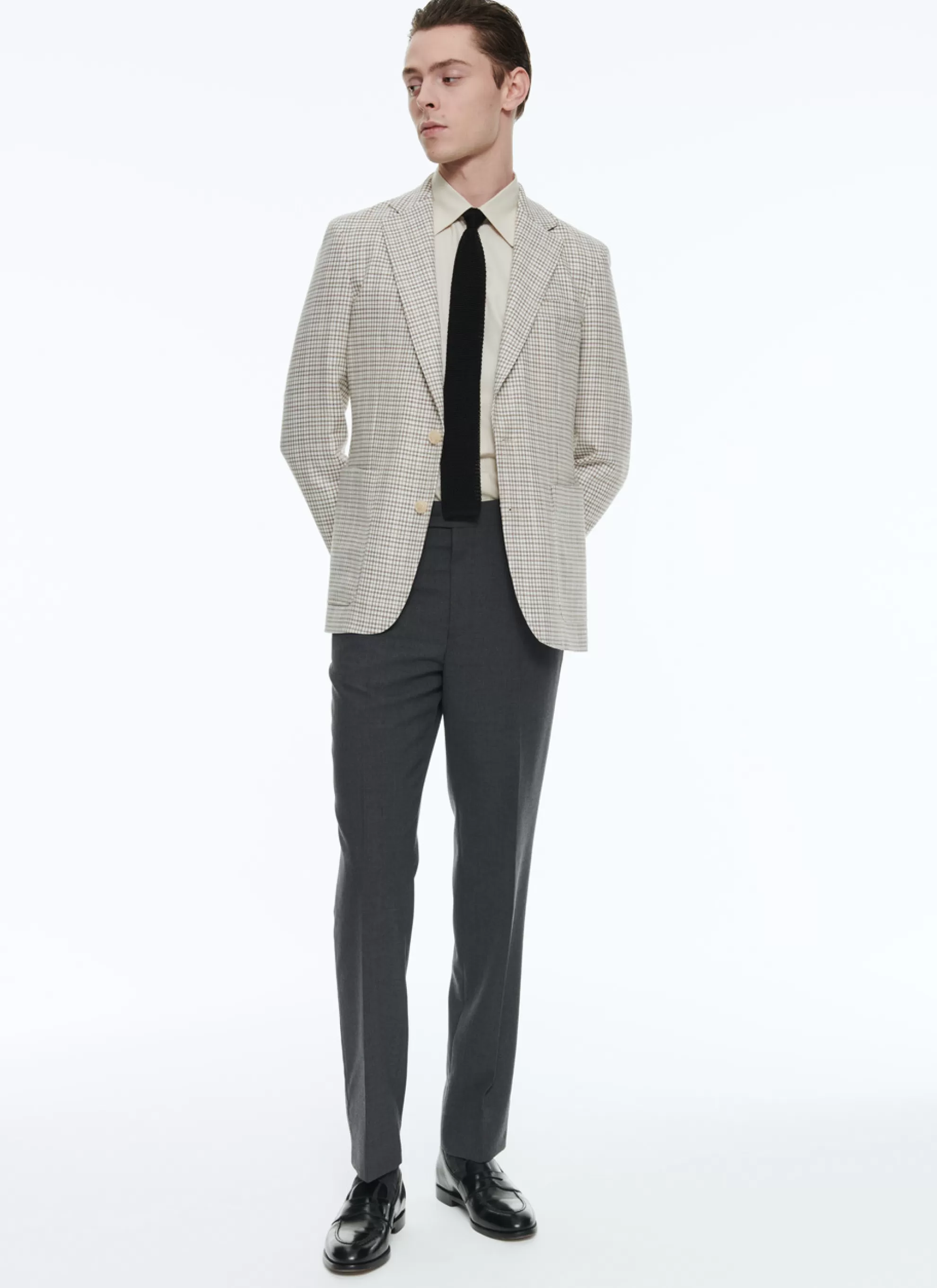 Discount Veste En Natte De Laine A Carreaux Homme Vestes