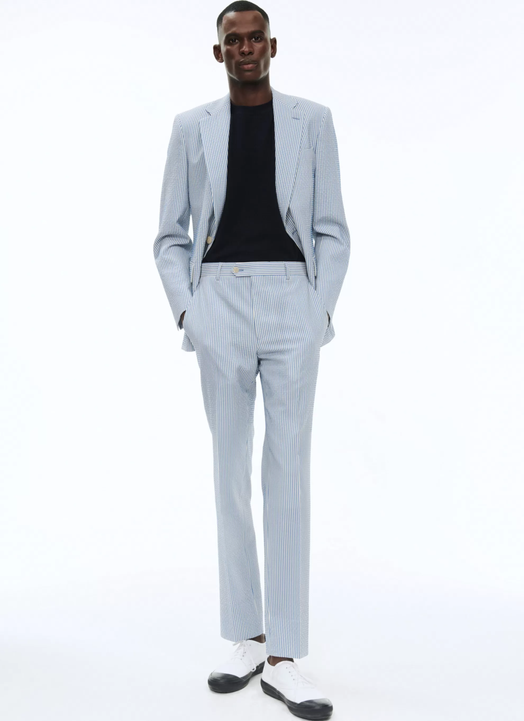 Online Veste En Seersucker De Laine A Rayures Homme Vestes