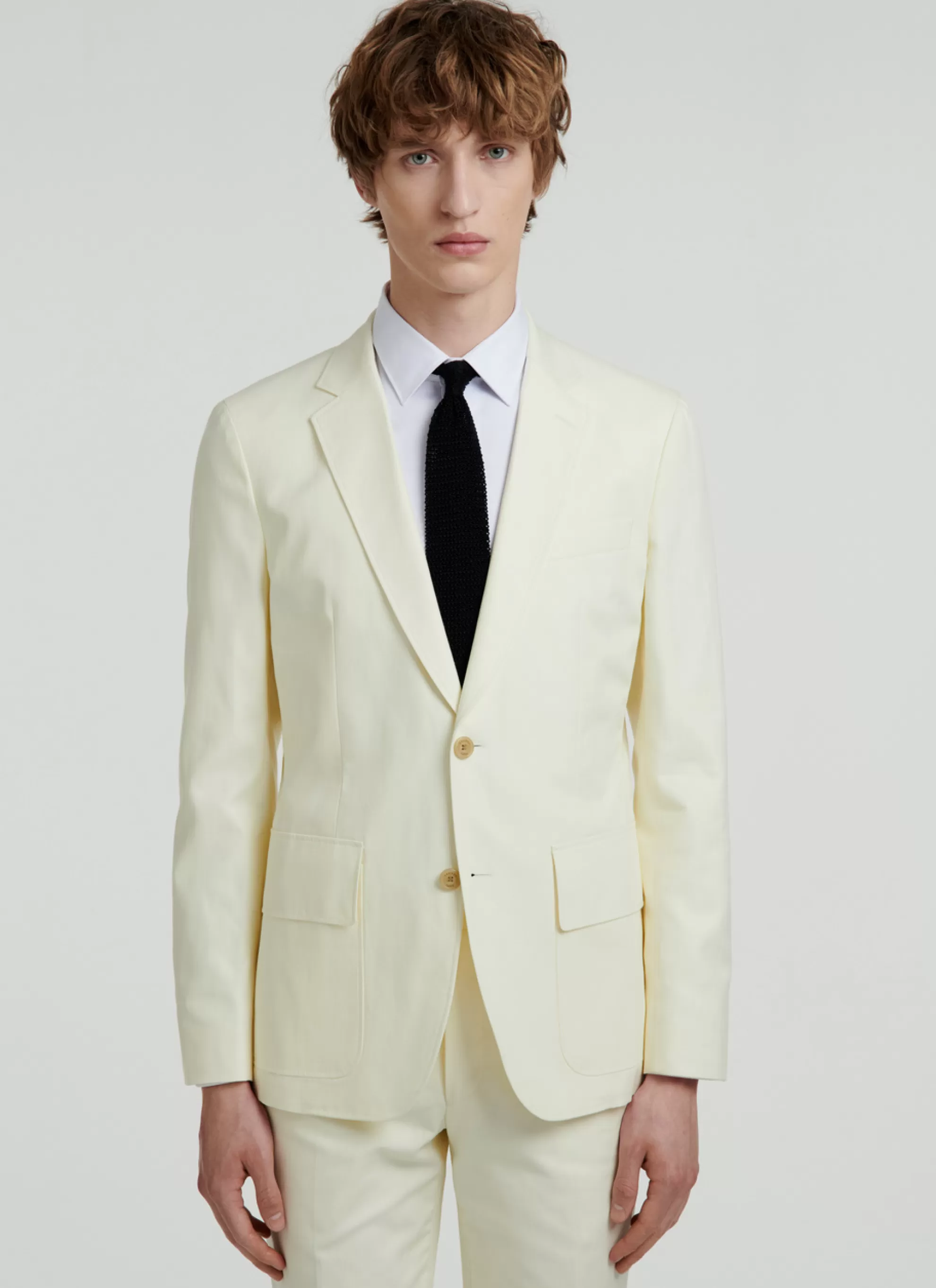 Store Veste En Serge De Coton Et Lin Homme Vestes